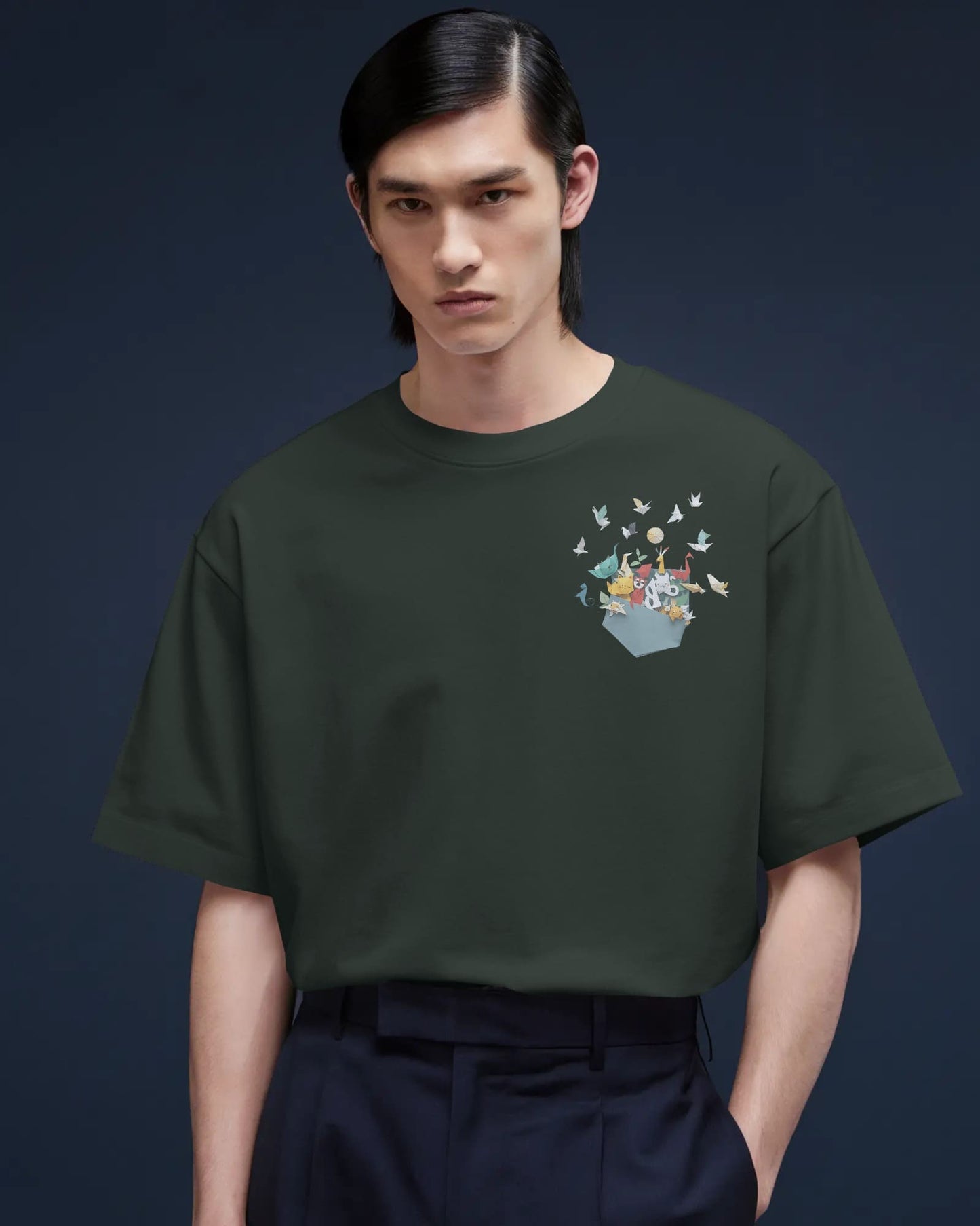 Pocket Animal- Men Oversize T-shirt