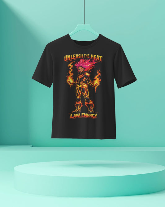 Lava Girl- Women Half Sleeve Round Neck T-Shirt