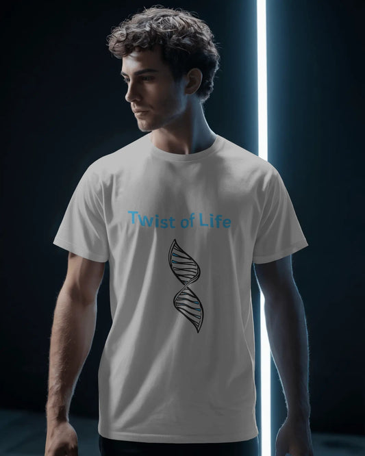 Twist of Life-Men Half Sleeve Round Neck T-shirt