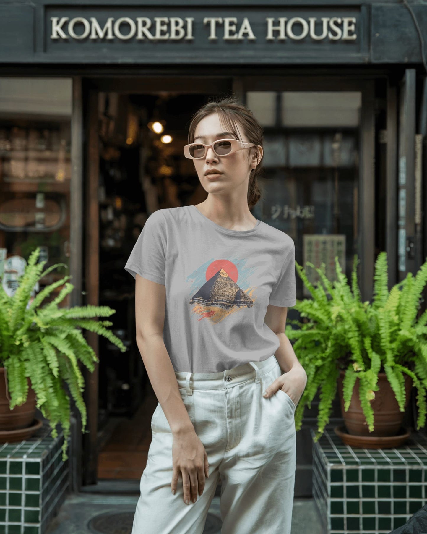 Pyramid- Women Half Sleeve Round Neck T-shirt