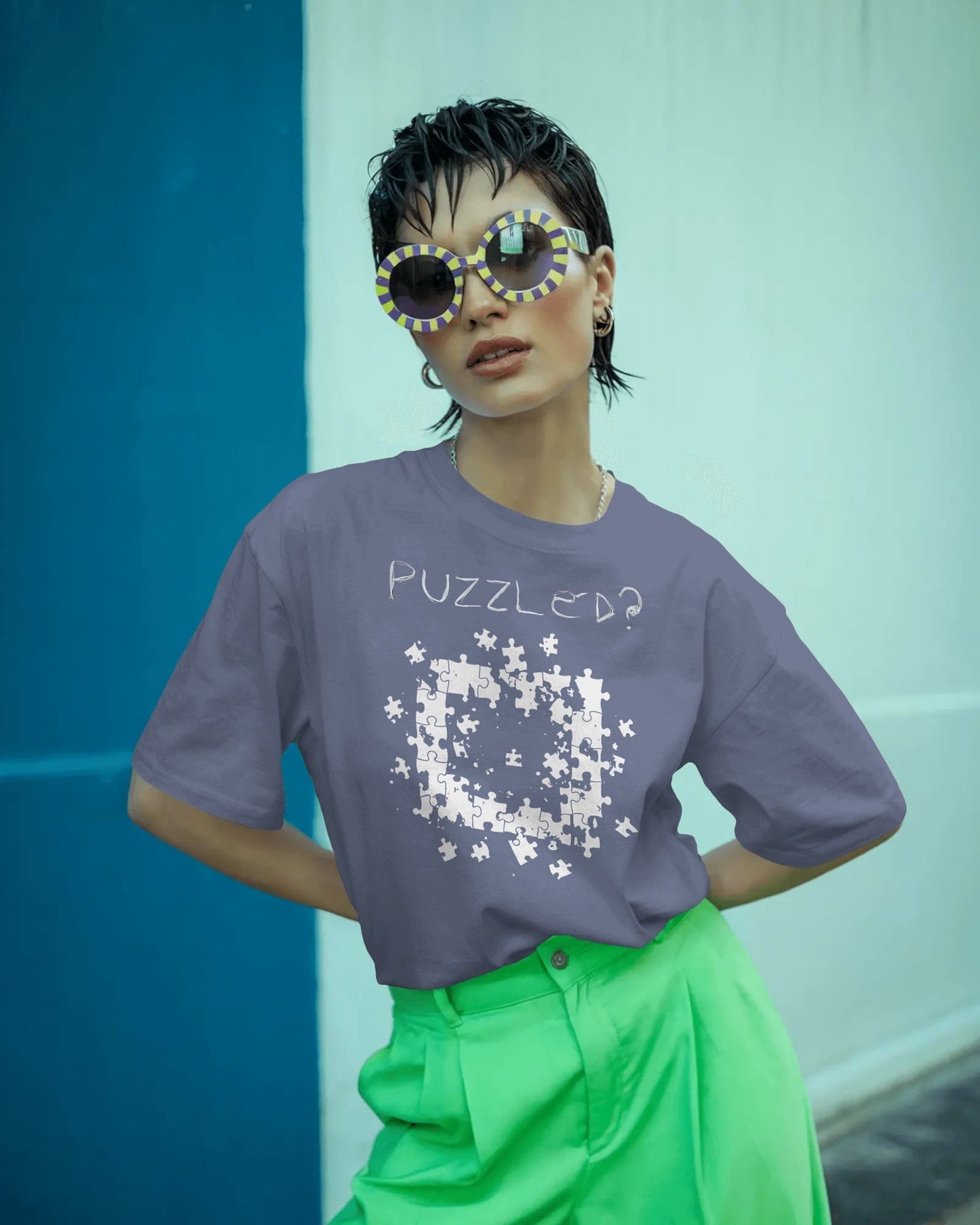 Puzzled- Women Oversize T-shirt