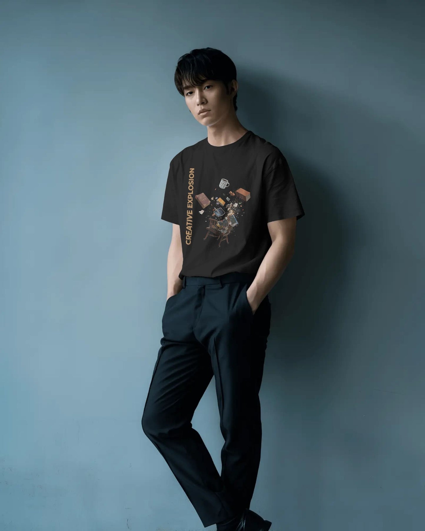 Creative Explosions- Men Half Sleeve Round Neck T-shirt