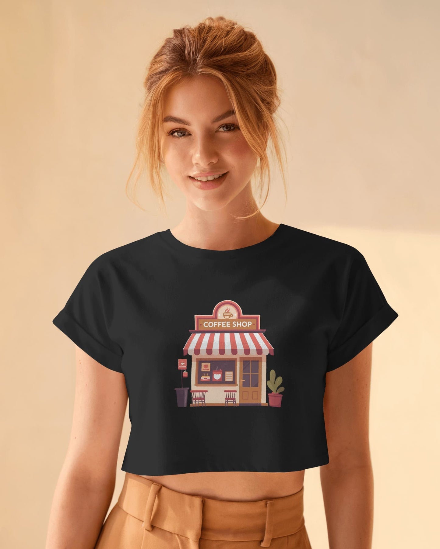 Coffee House-Crop Top