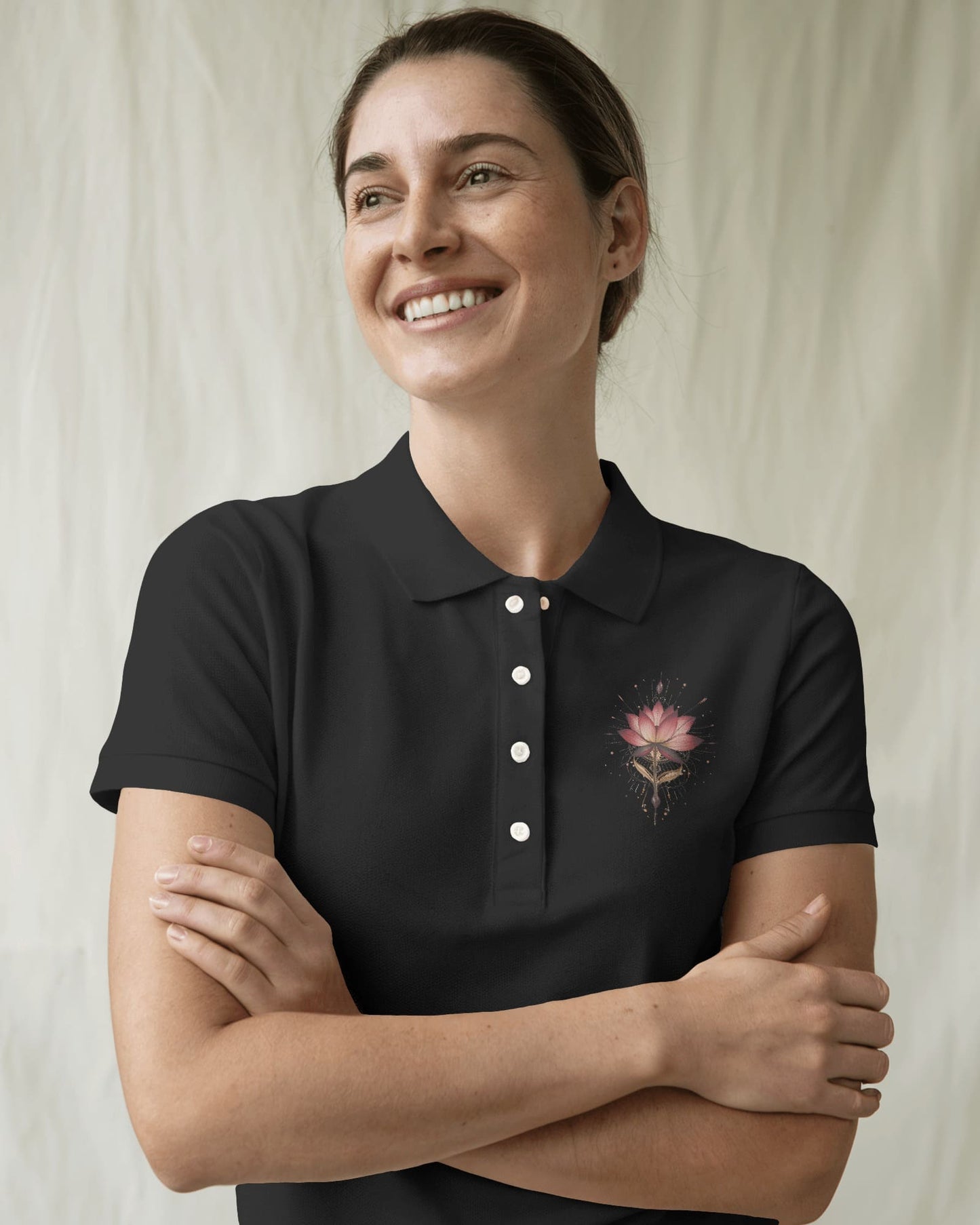 Flower-Women Polo T-shirt