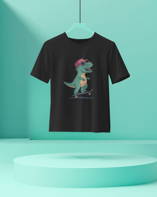 Dragon With Goggles- Men Half Sleeve Round Neck T-shirt