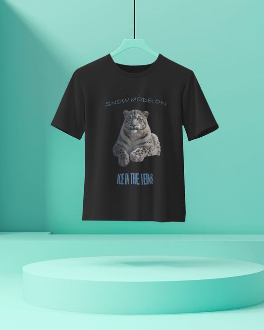 Snow Leopard - Men Half Sleeve Round Neck T-shirt