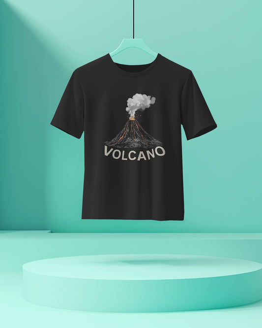 Volcano Eruption- Women Half Sleeve Round Neck T-shirt