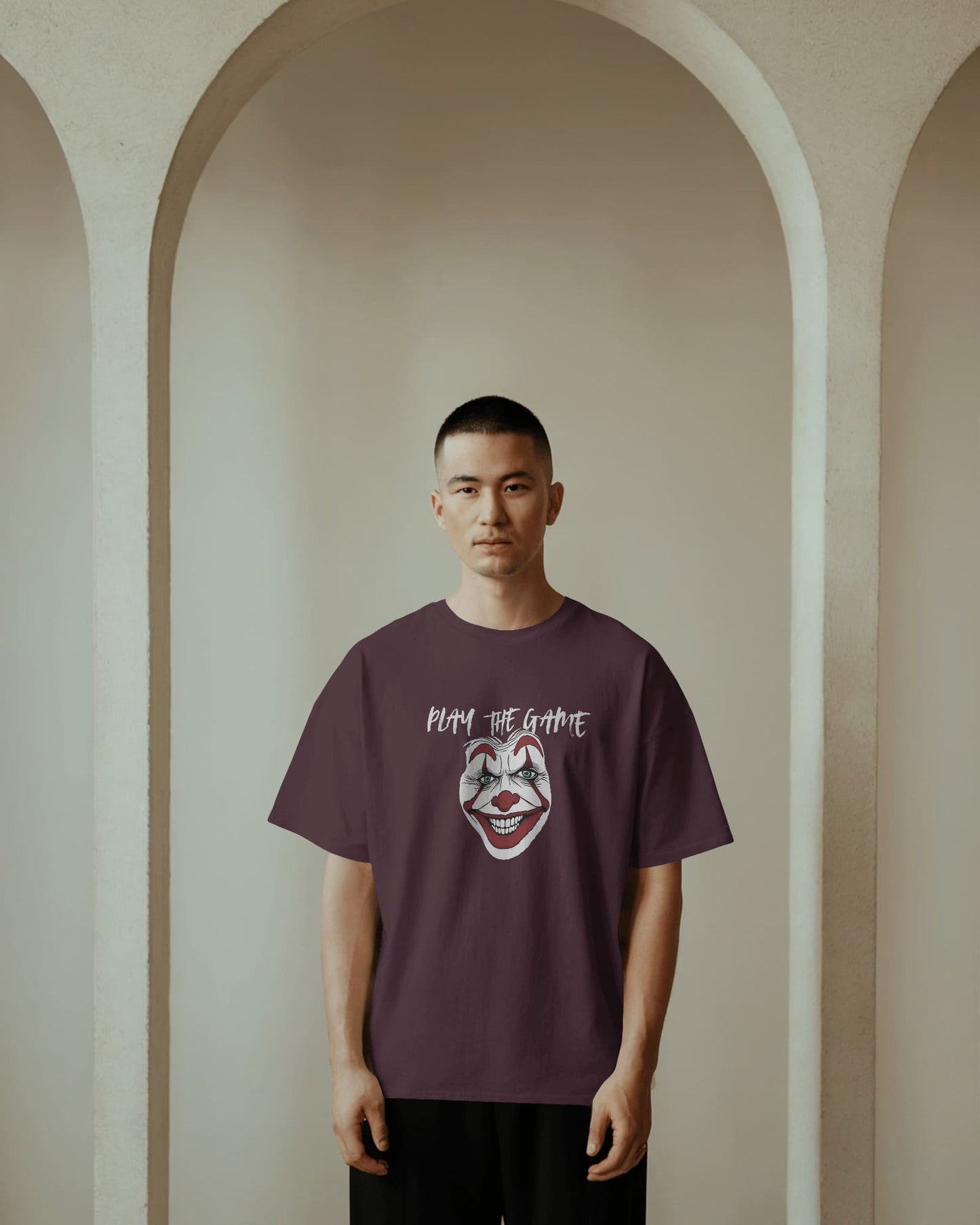 Clown- Play the Heart- Men Oversize T-shirt