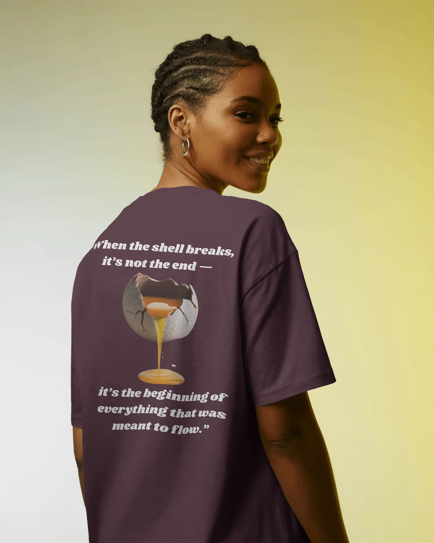 Moon Shell Breaks- Women Oversize T-shirt