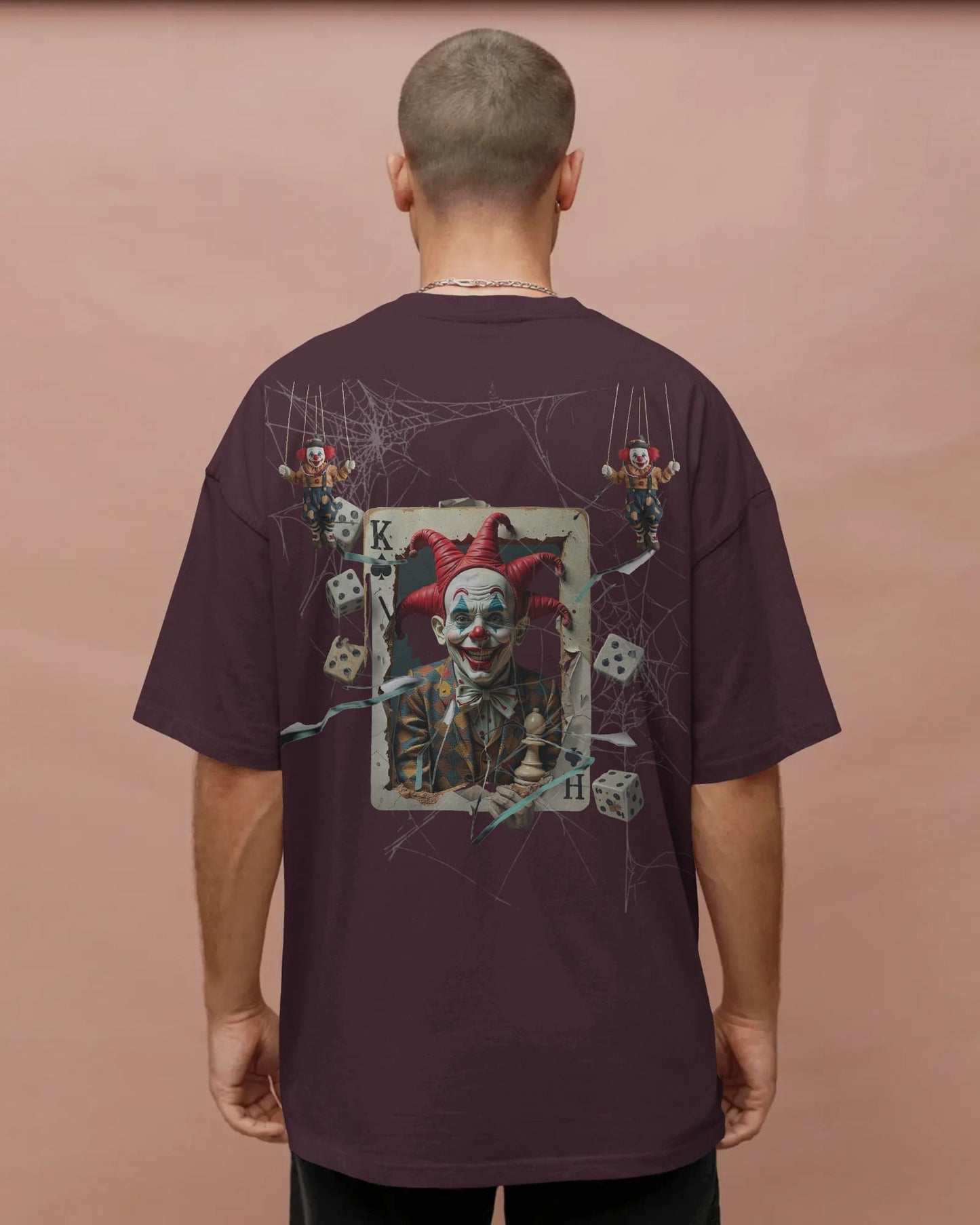 Clown- Play the Heart- Men Oversize T-shirt