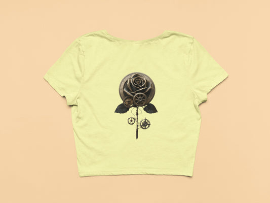 Mechanical Rose- Crop Top