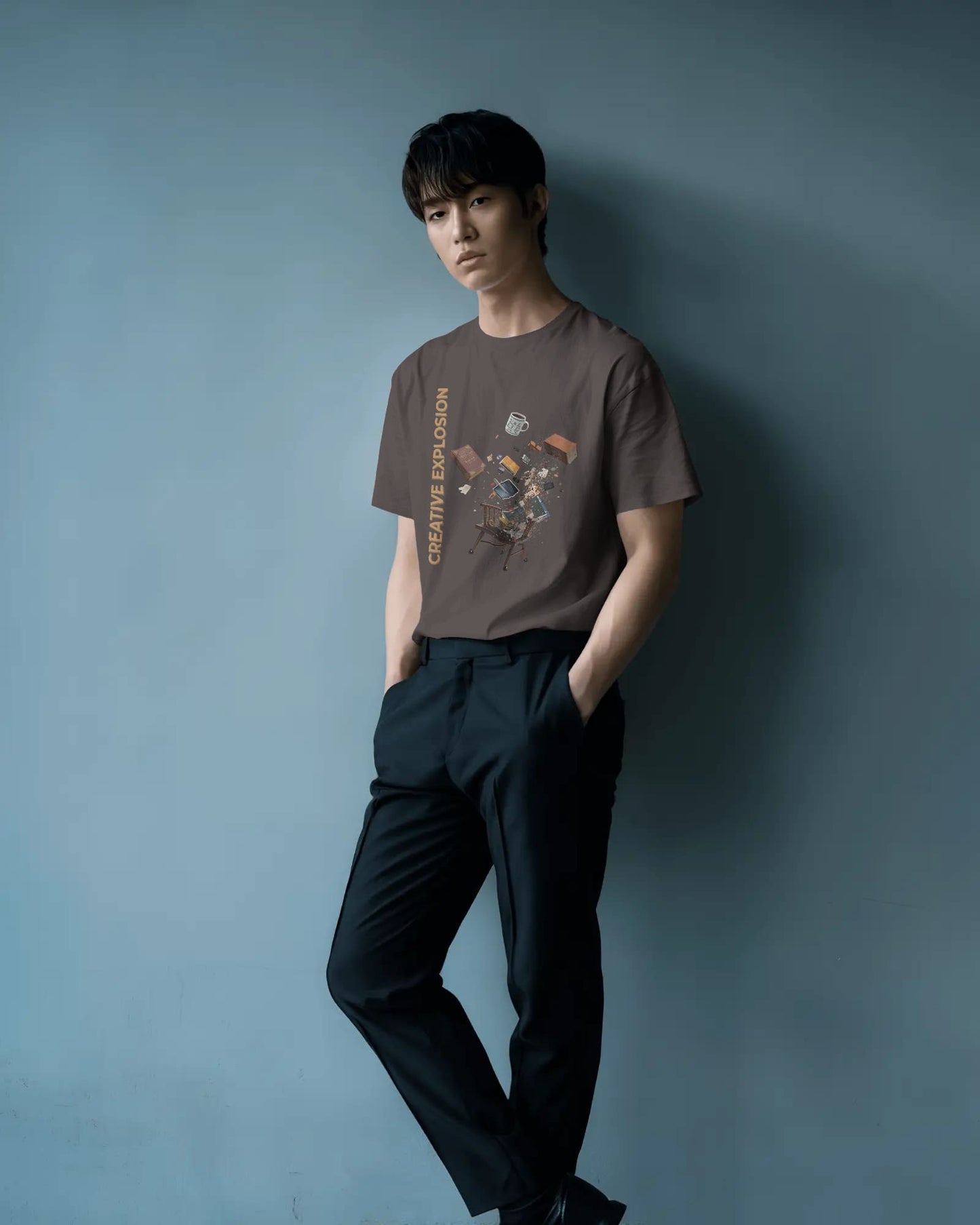 Creative Explosions- Men Half Sleeve Round Neck T-shirt