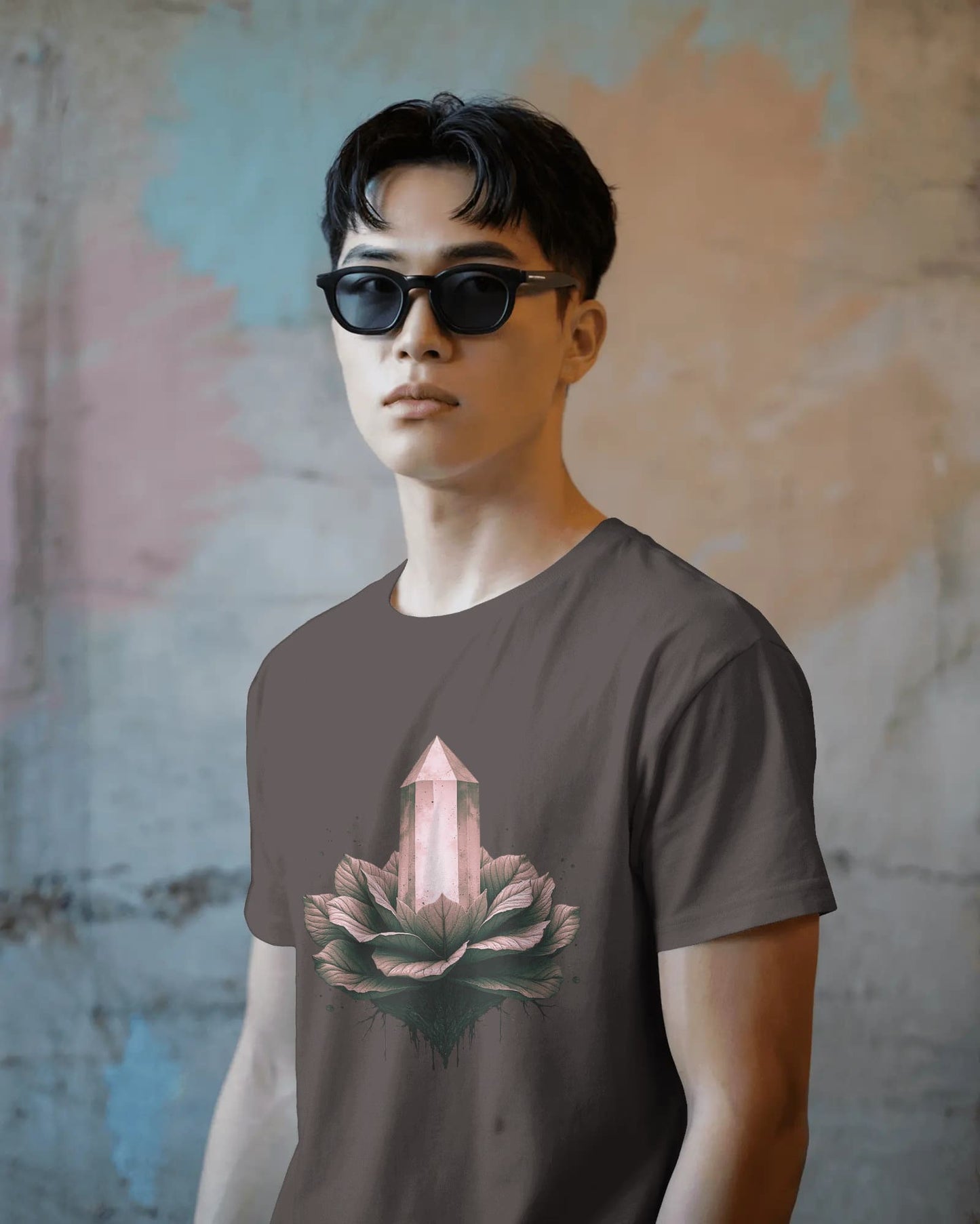 Crystal- Men Half Sleeve Round Neck T-shirt