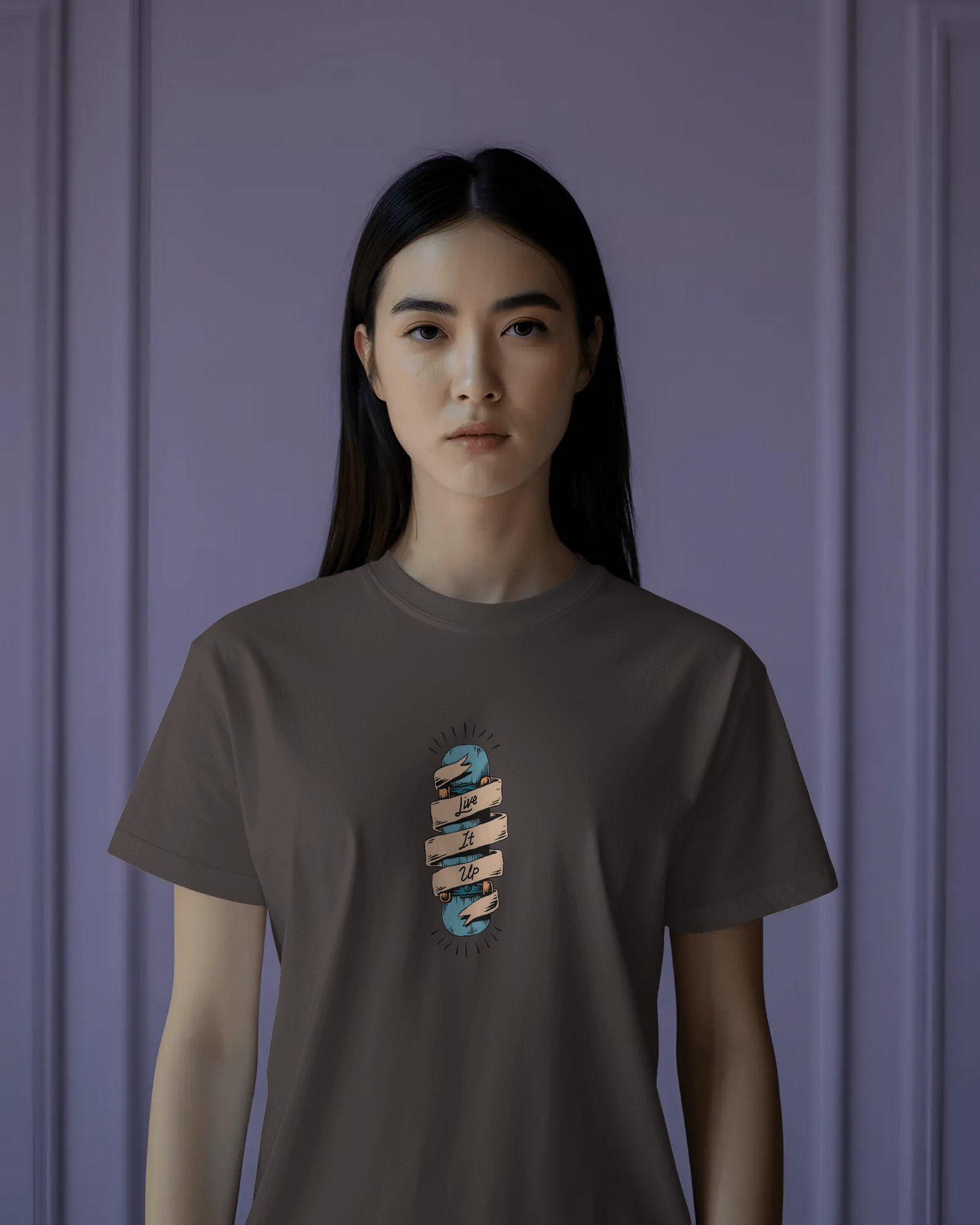 Live It Up- Women Half Sleeve Round Neck T- shirt