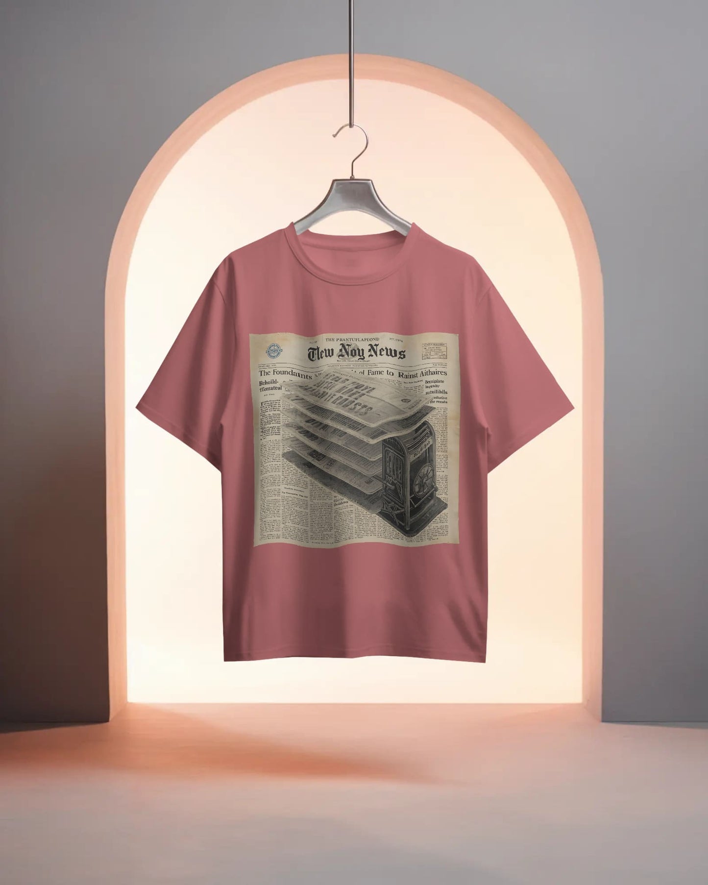 Newspaper Design- Women Oversize T-shirt