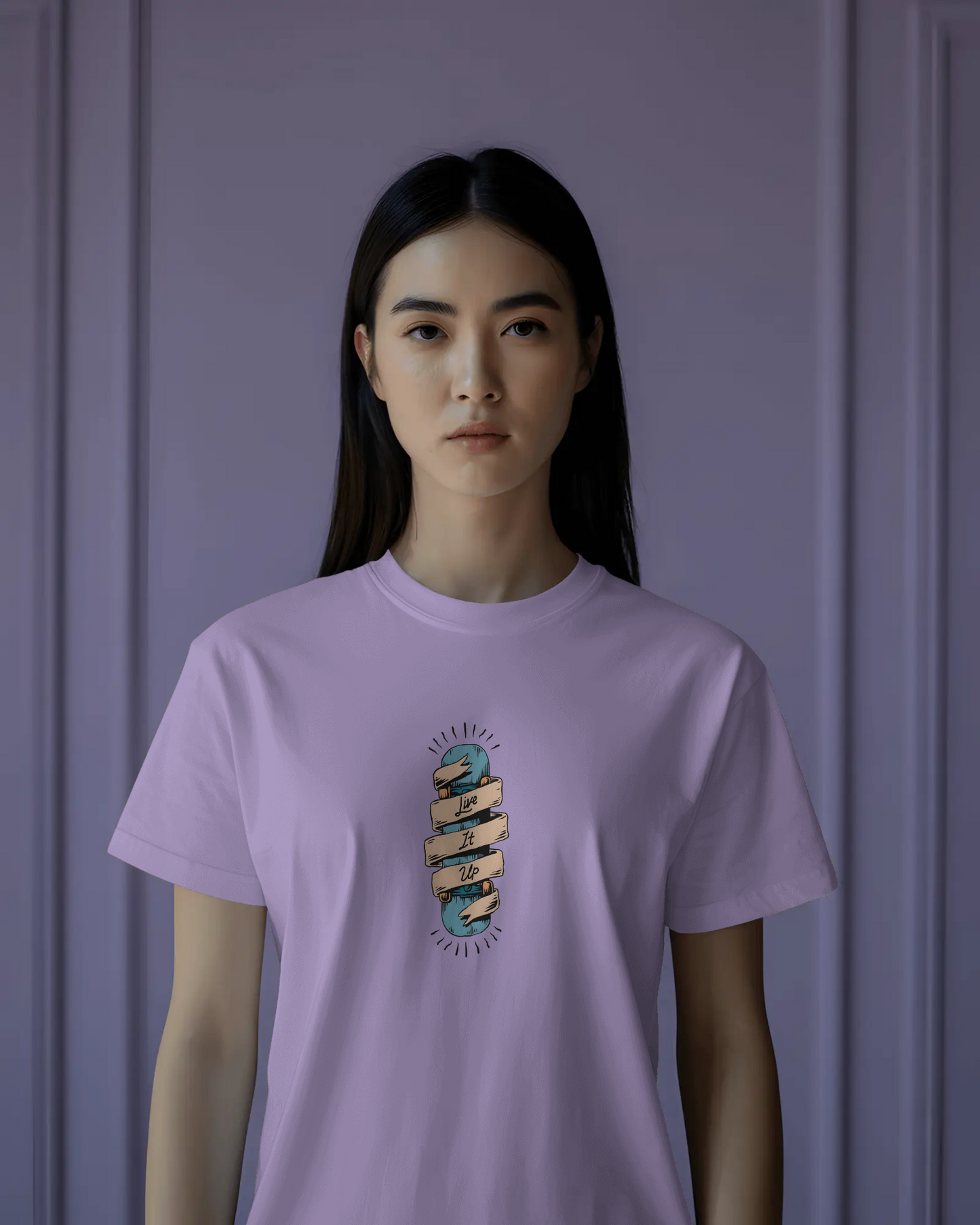 Live It Up- Women Half Sleeve Round Neck T- shirt