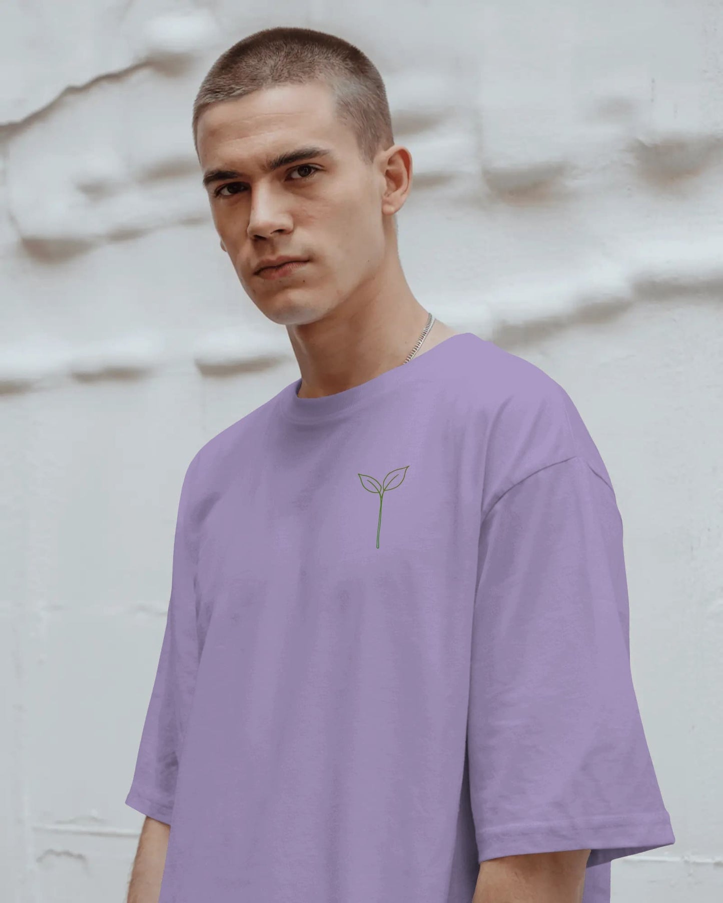 Leaf Logo- Men Oversize T-shirt