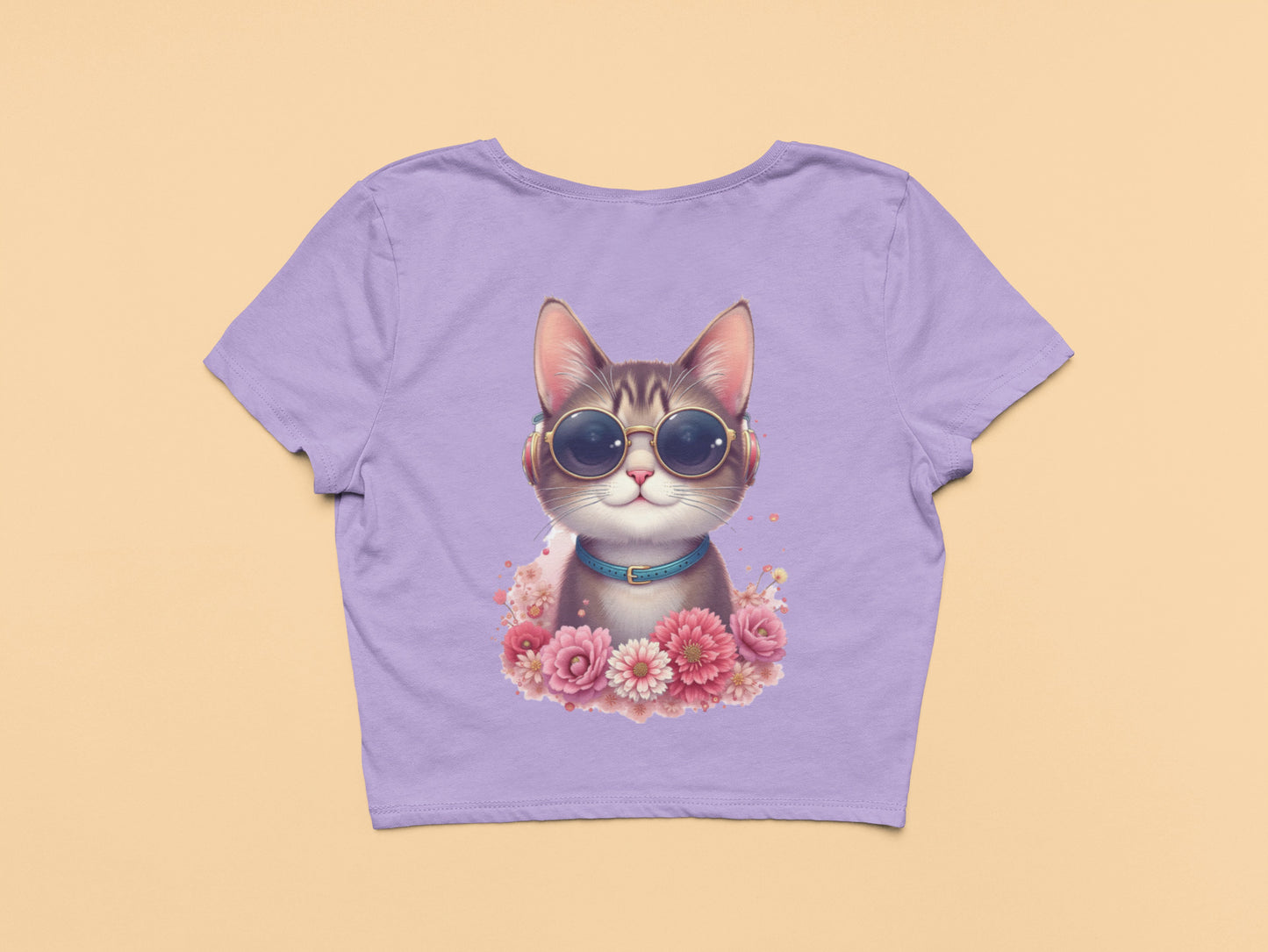 Cat with goggles-Crop Top