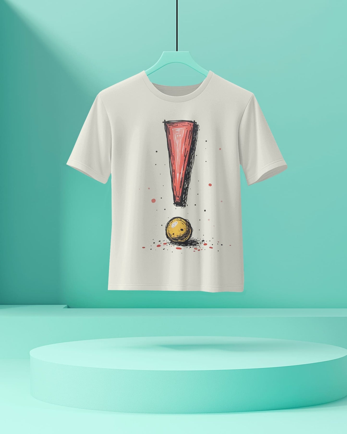 Exclamatory Mark- Men Half Sleeve Round Neck T- shirt