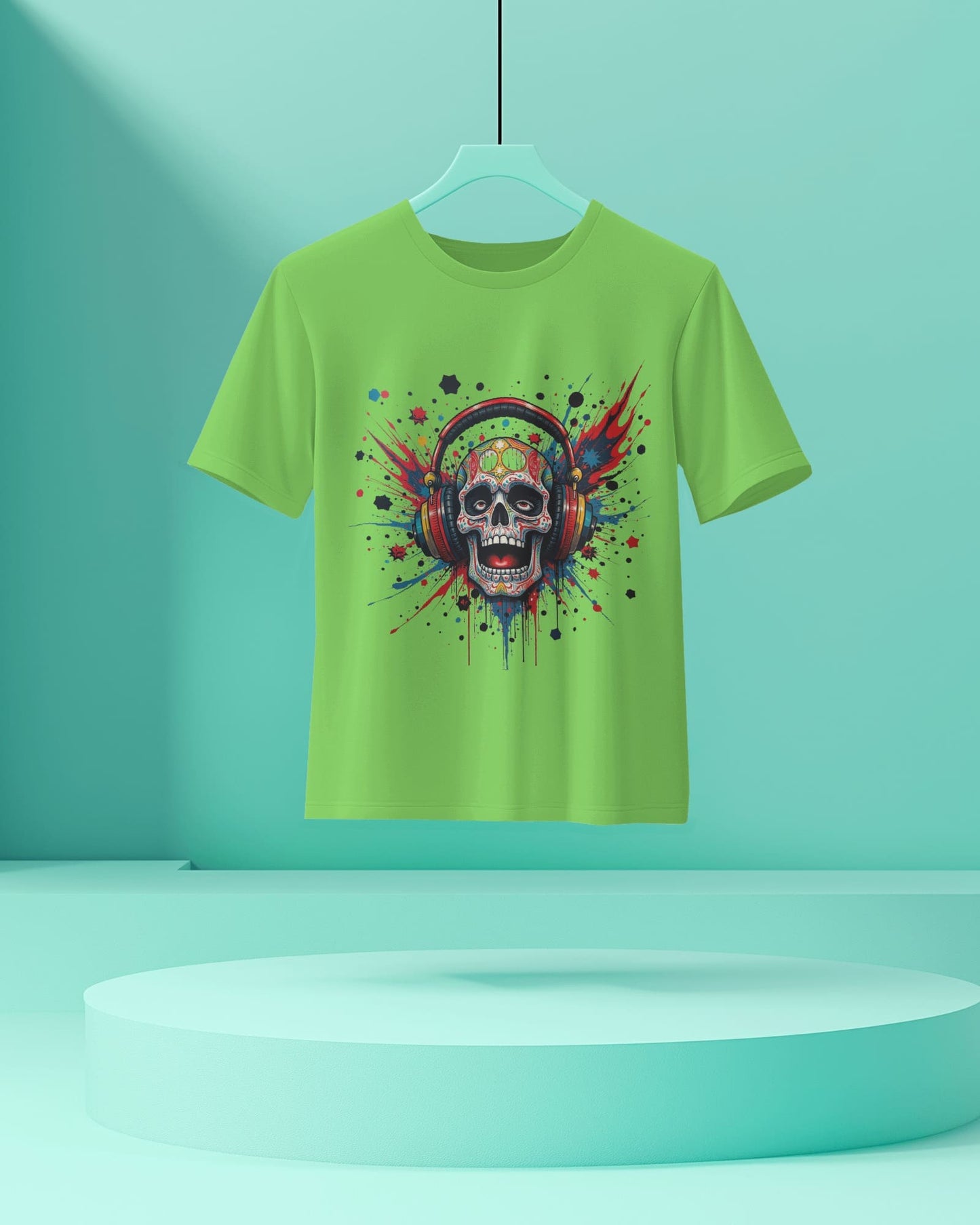 The Skull Art-Men Half Sleeve Round Neck T-shirt