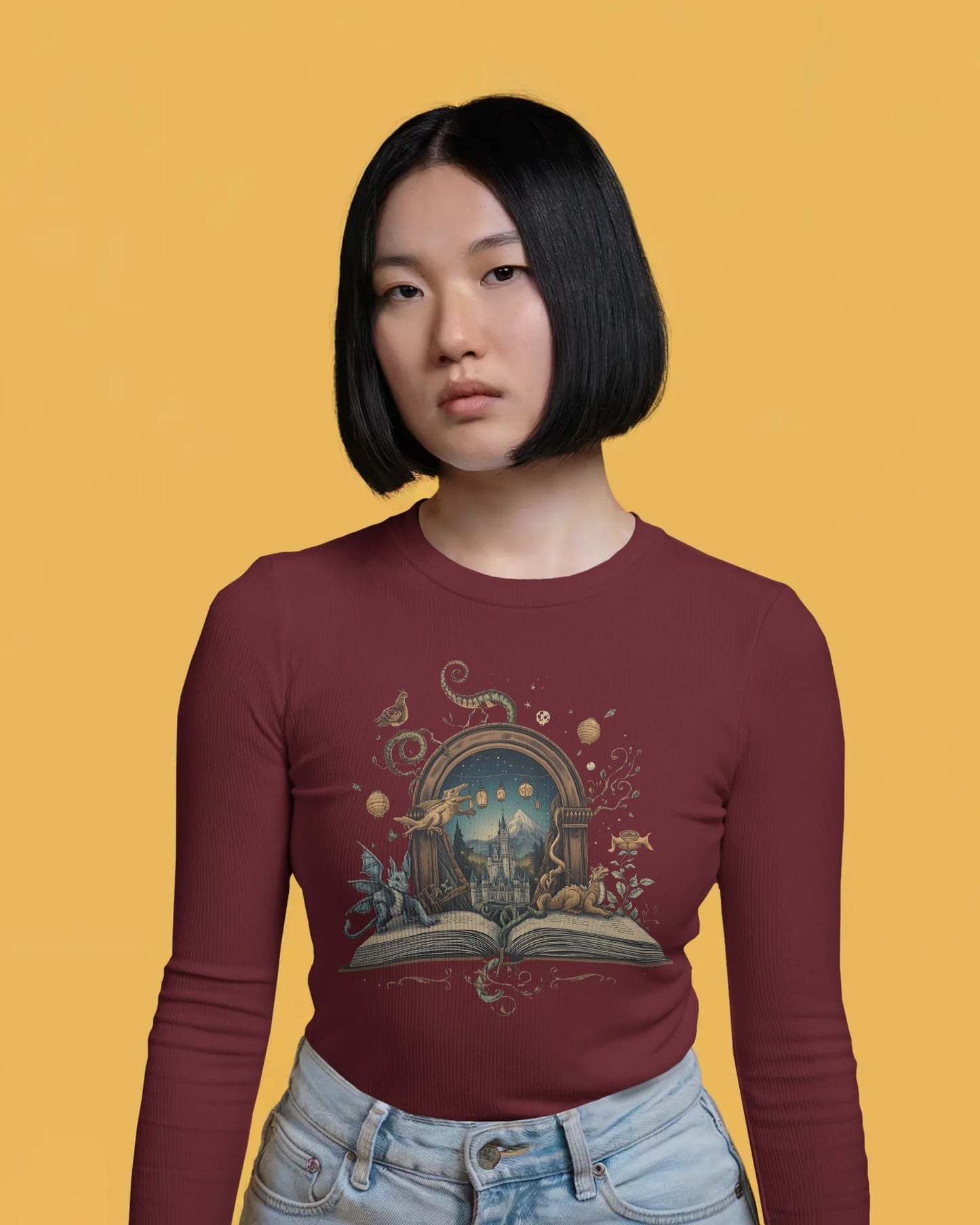 Magical Book- Women Full Sleeve T-shirt