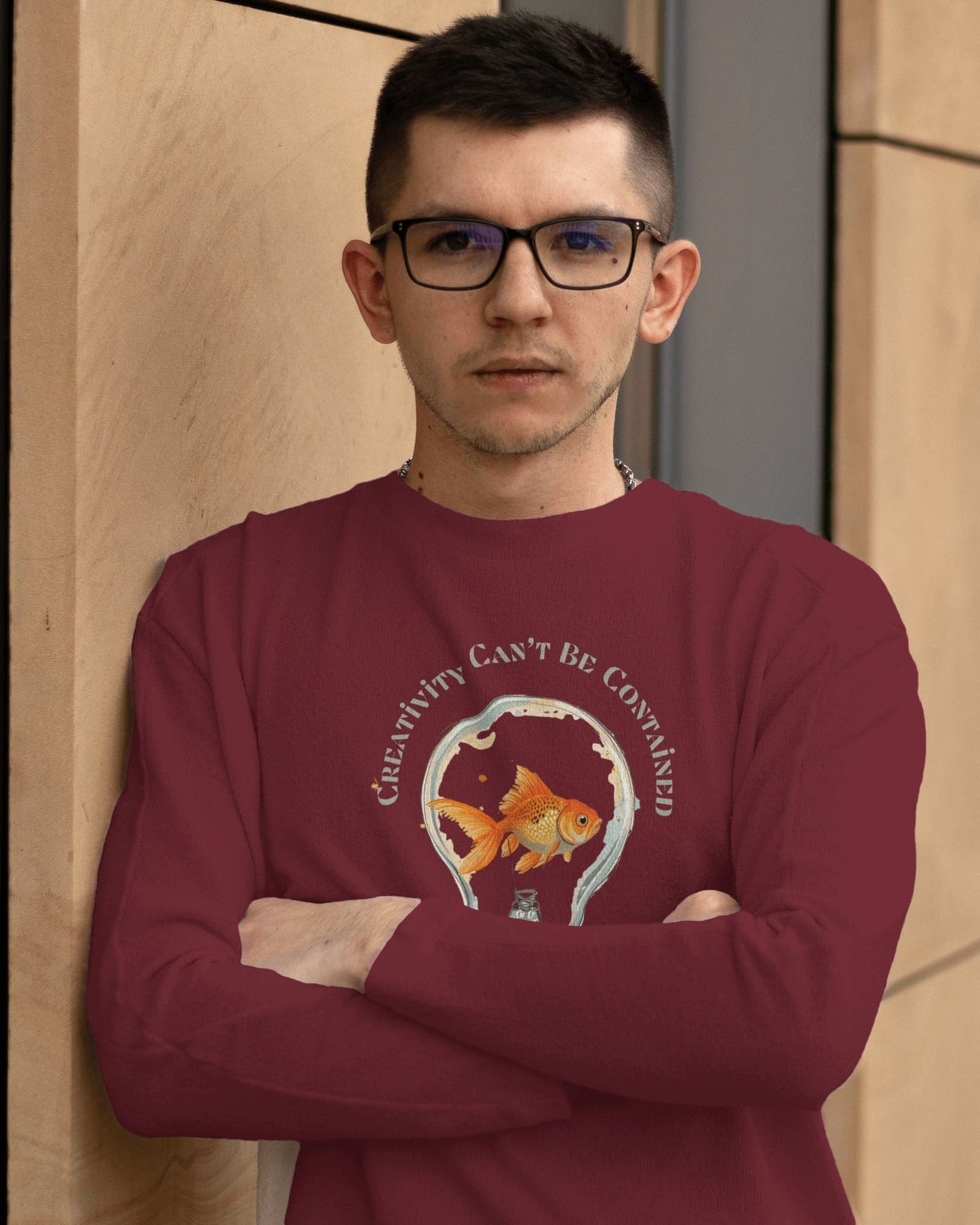 Creativity Can't be Contained- Men Full Sleeve T-shirt