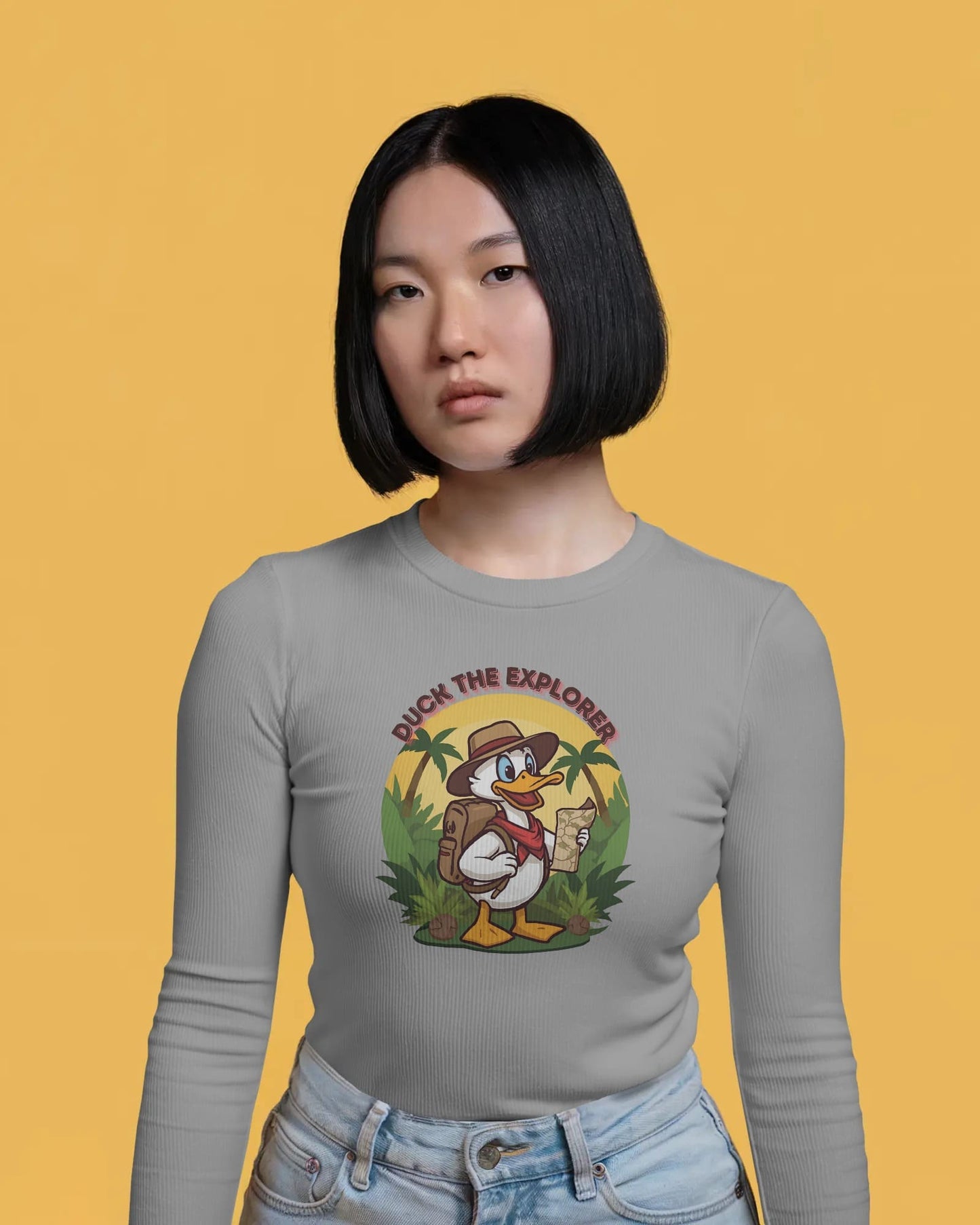 Duck the Explorer- Women Full Sleeve T-shirt