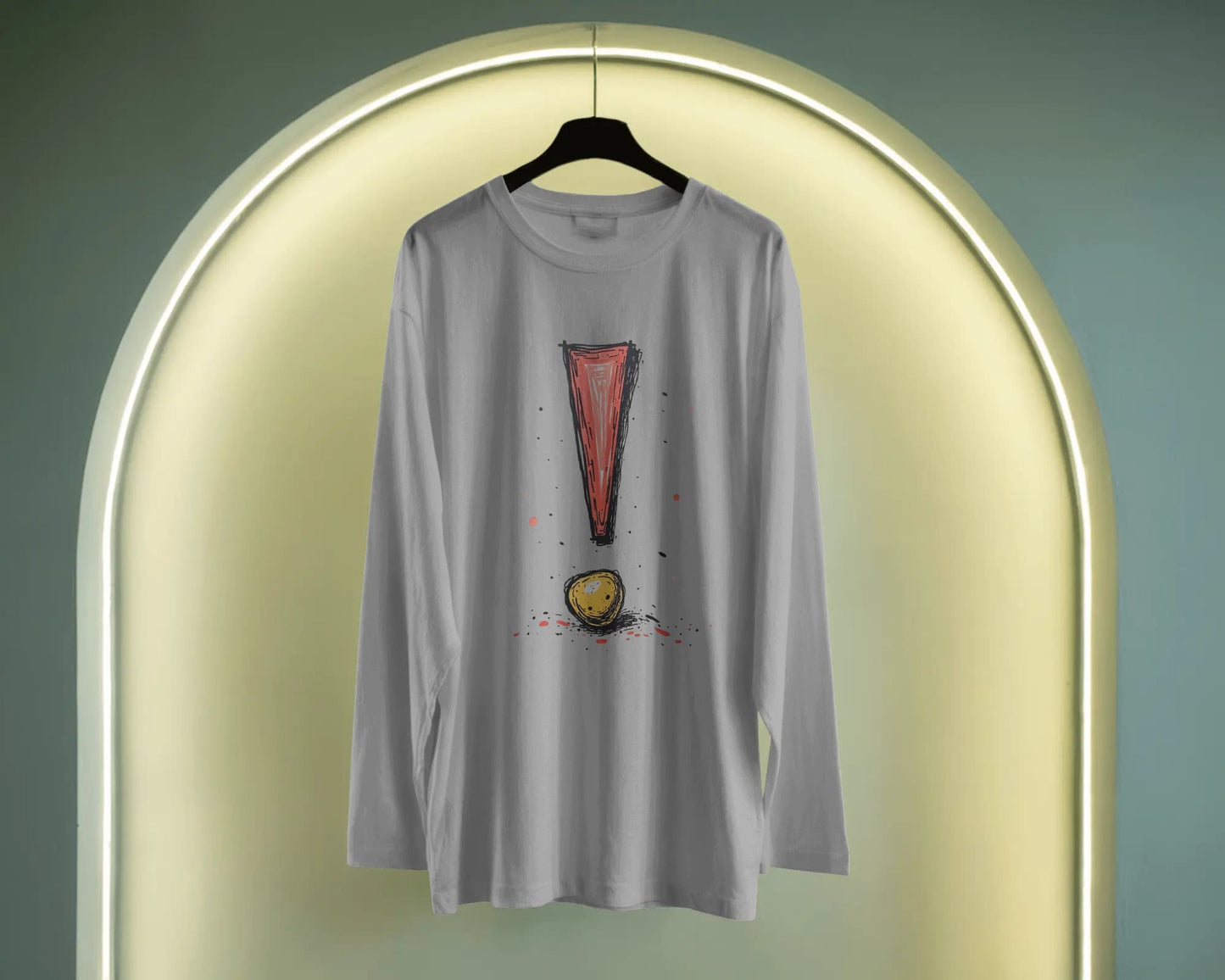 Exclamatory mark- Men Full Sleeve T-shirt