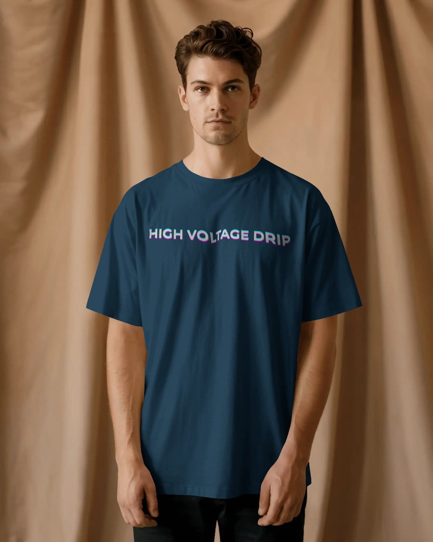 High Voltage Drip- Men Oversize T-shirt