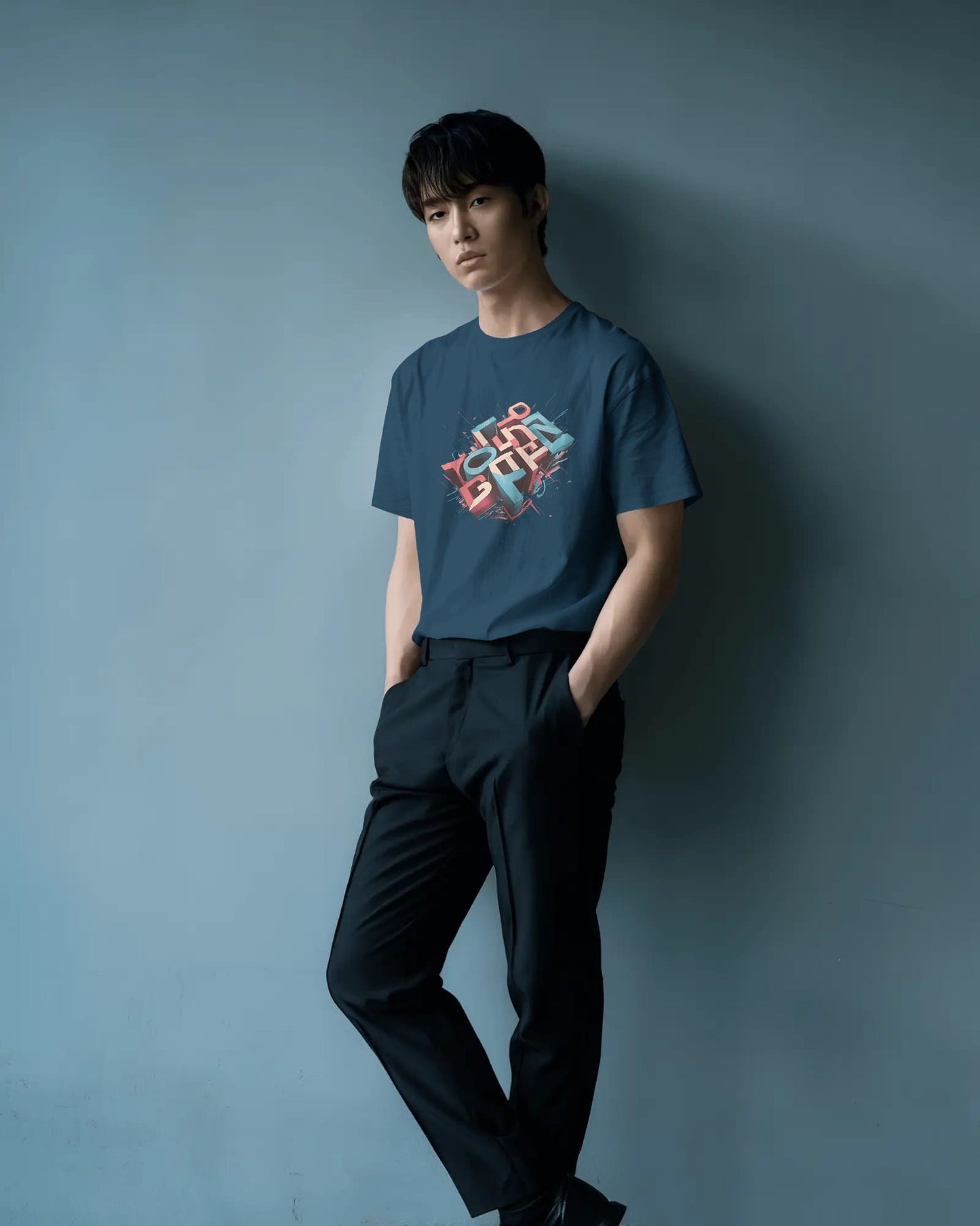 Illuded Word Art-Men Oversize T-shirt
