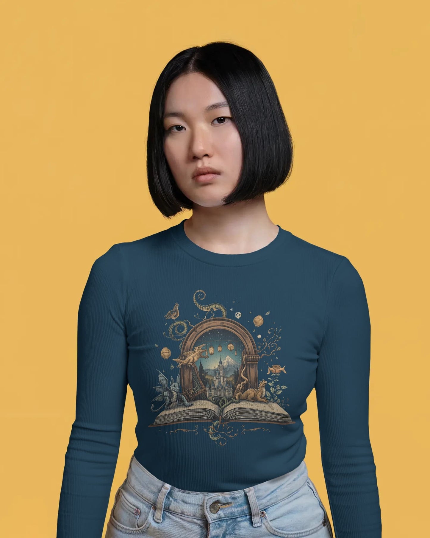Magical Book- Women Full Sleeve T-shirt