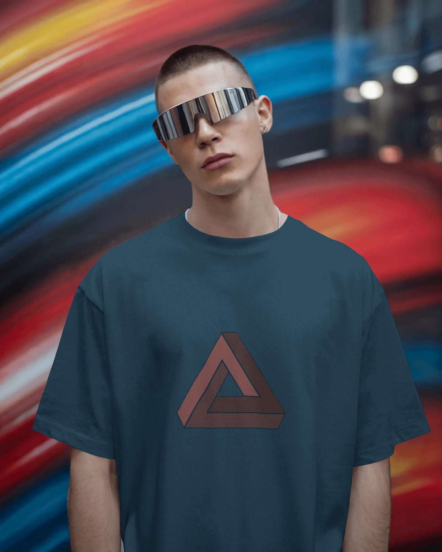 Infinite Triangle- Men Oversize T-shirt