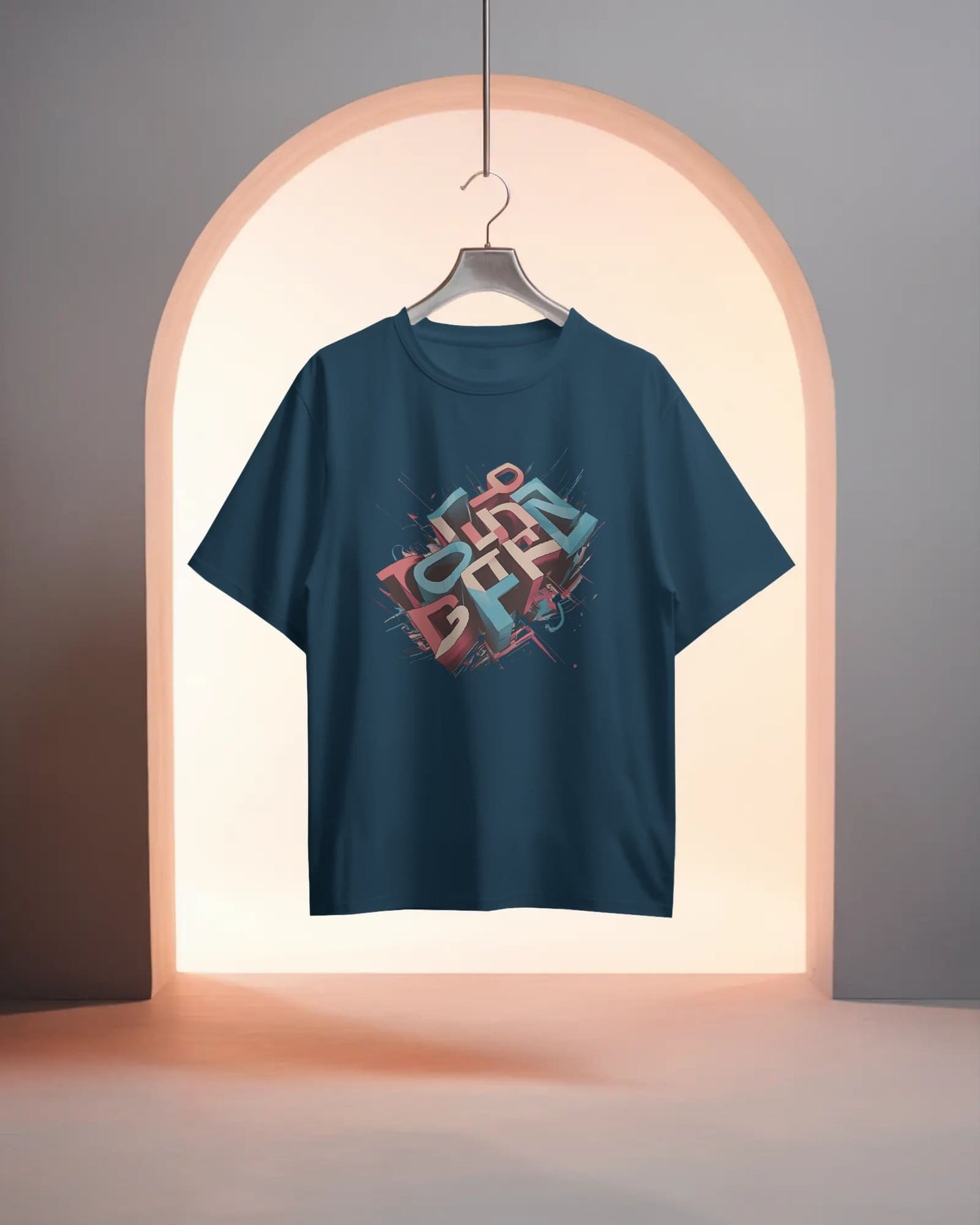 Illuded Word art-Women Oversize T-shirt