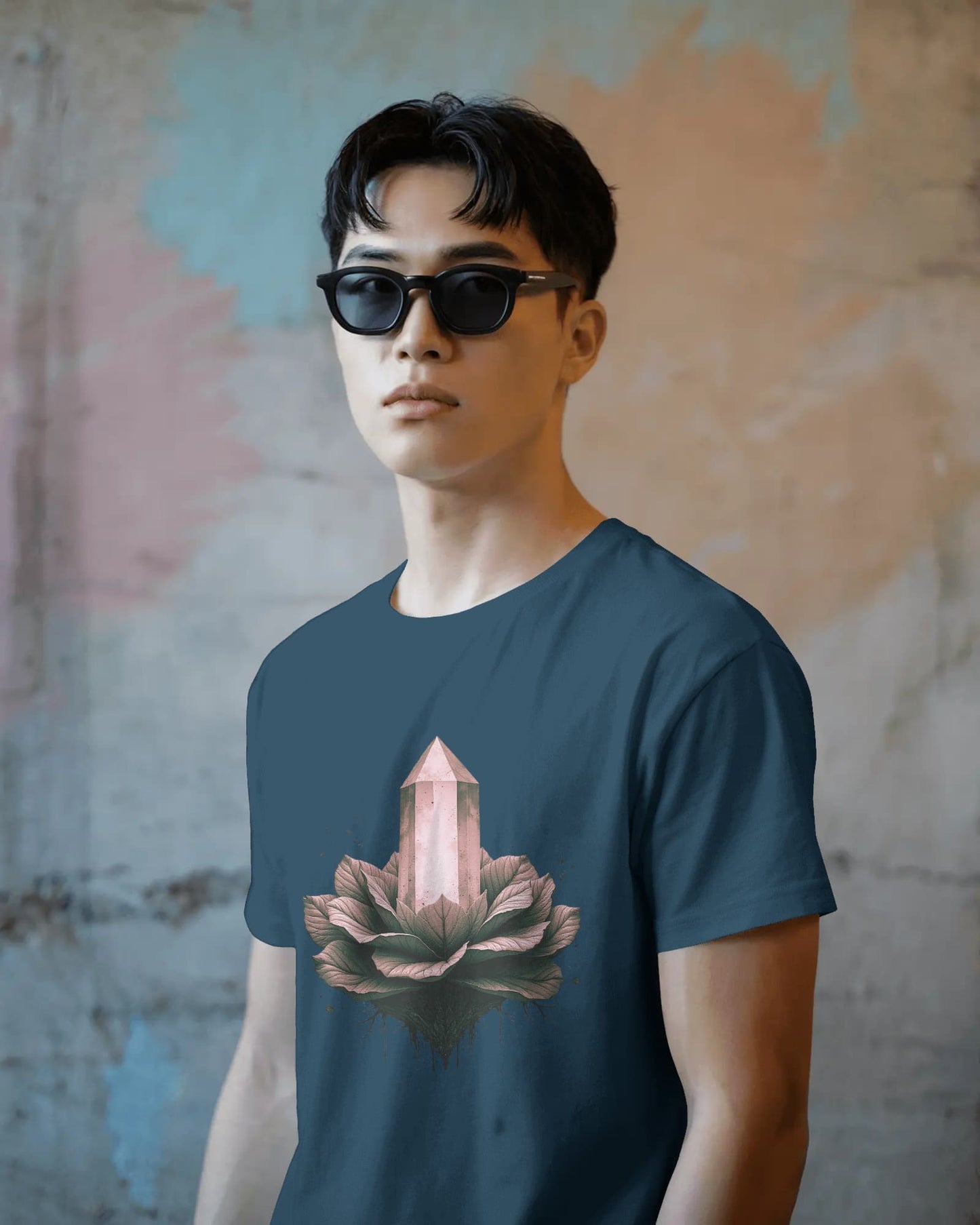Crystal- Men Half Sleeve Round Neck T-shirt