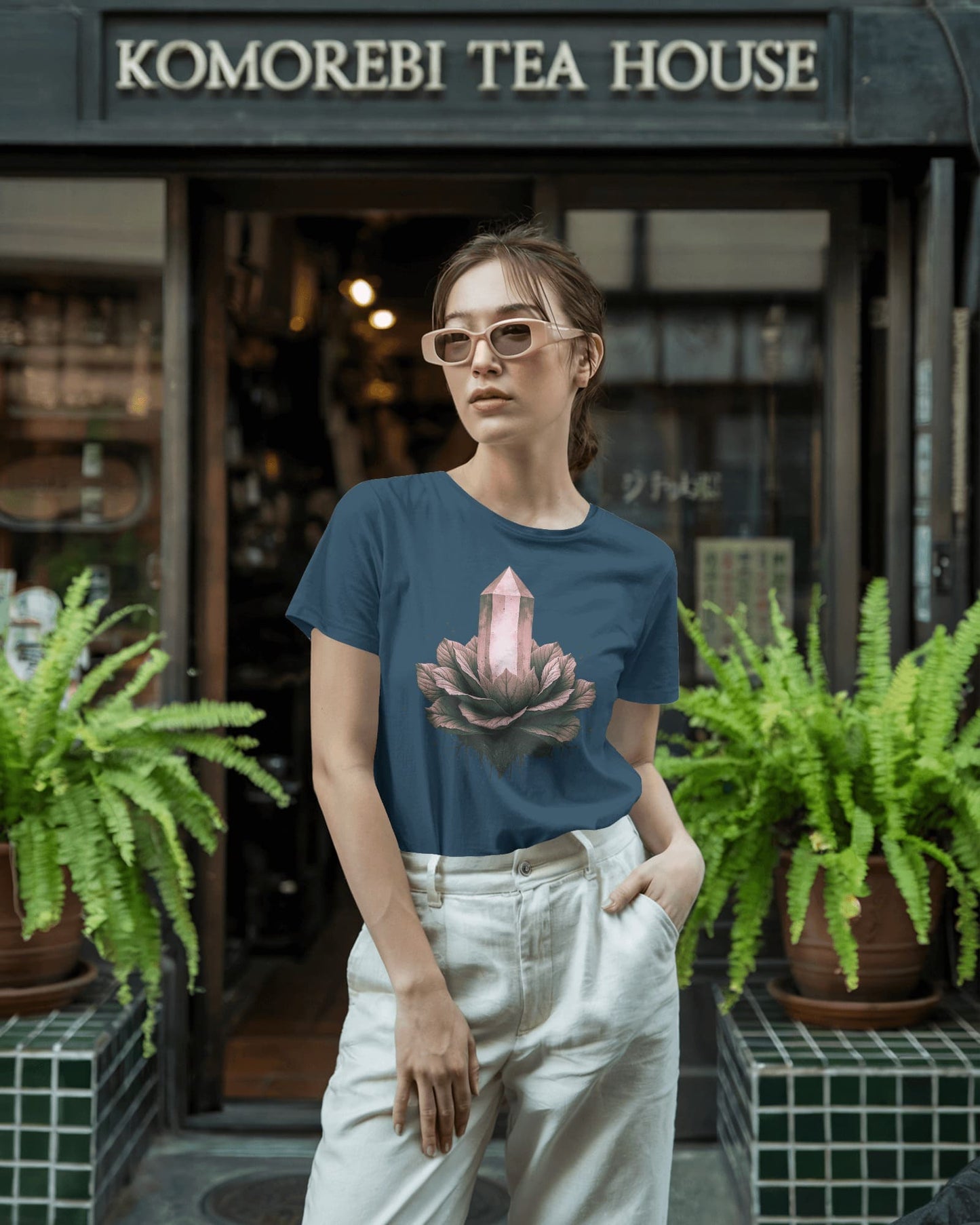 Crystal- Women Half Sleeve Round Neck T-shirt