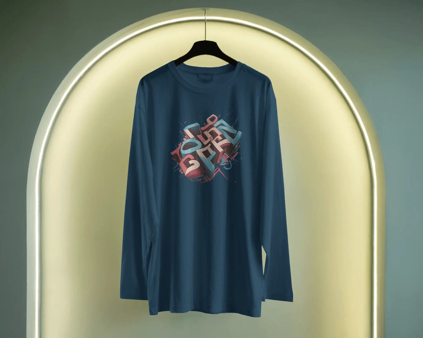 Illusion Word- Men Full Sleeve T-shirt