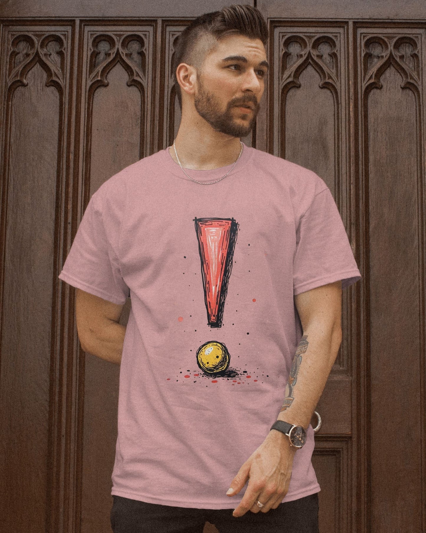 Exclamatory Mark- Men Half Sleeve Round Neck T- shirt