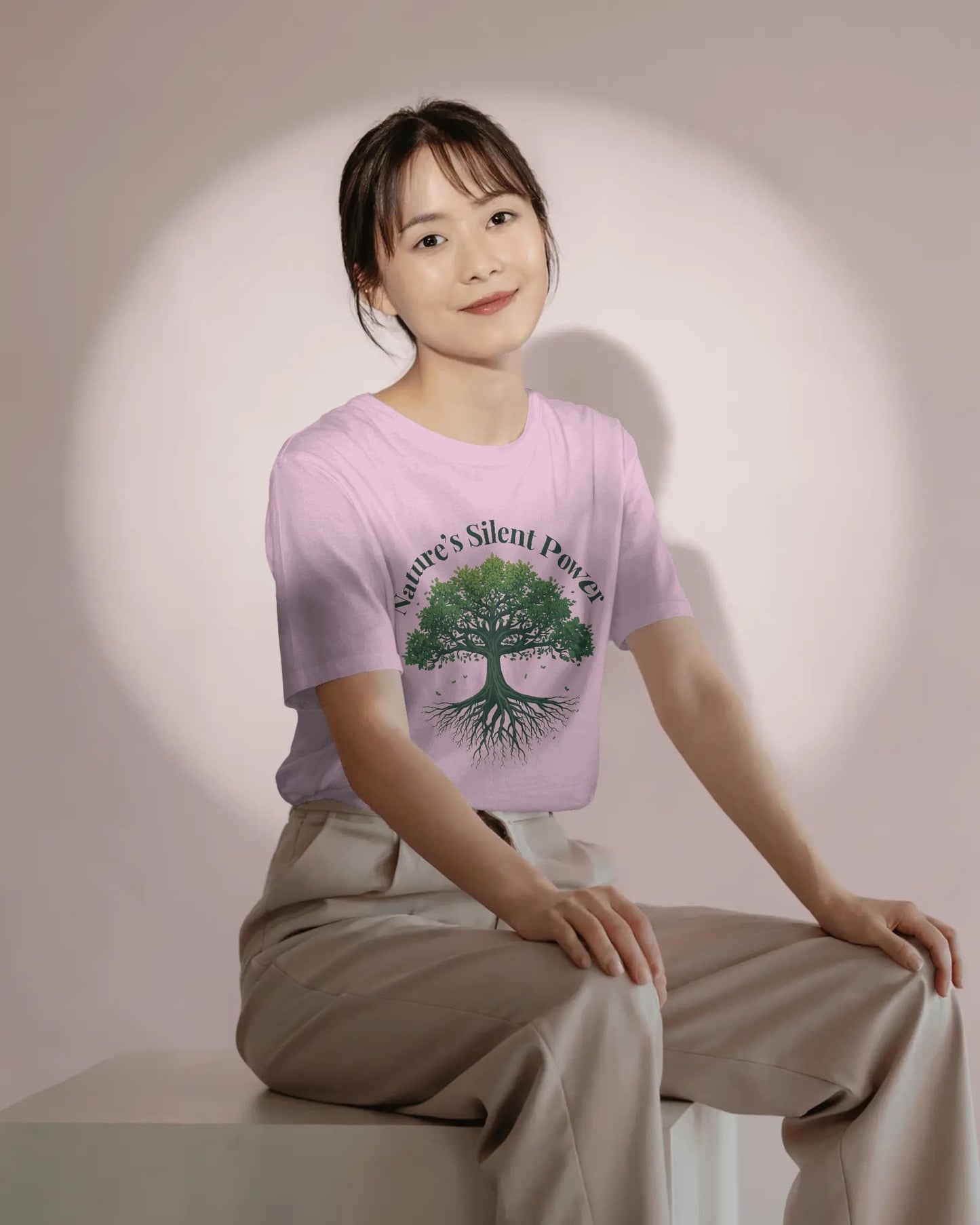 Nature's Silent Power- Women Half Sleeve Round Neck T-shirt