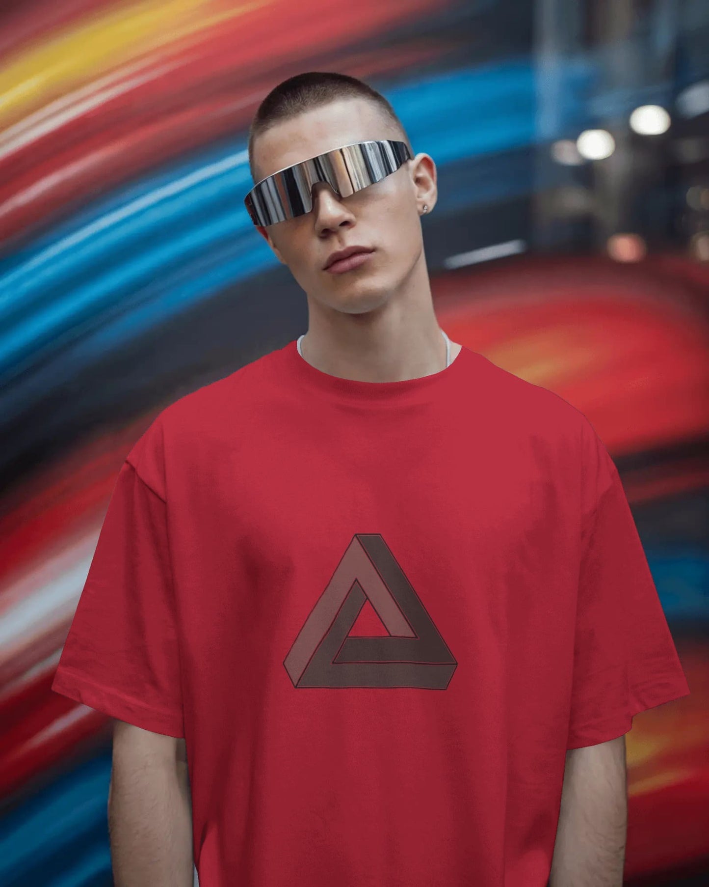 Infinite Triangle- Men Oversize T-shirt
