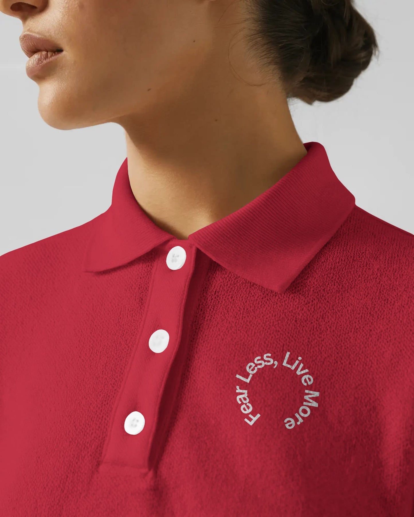 Fear Less Live More- Women Polo T-shirt