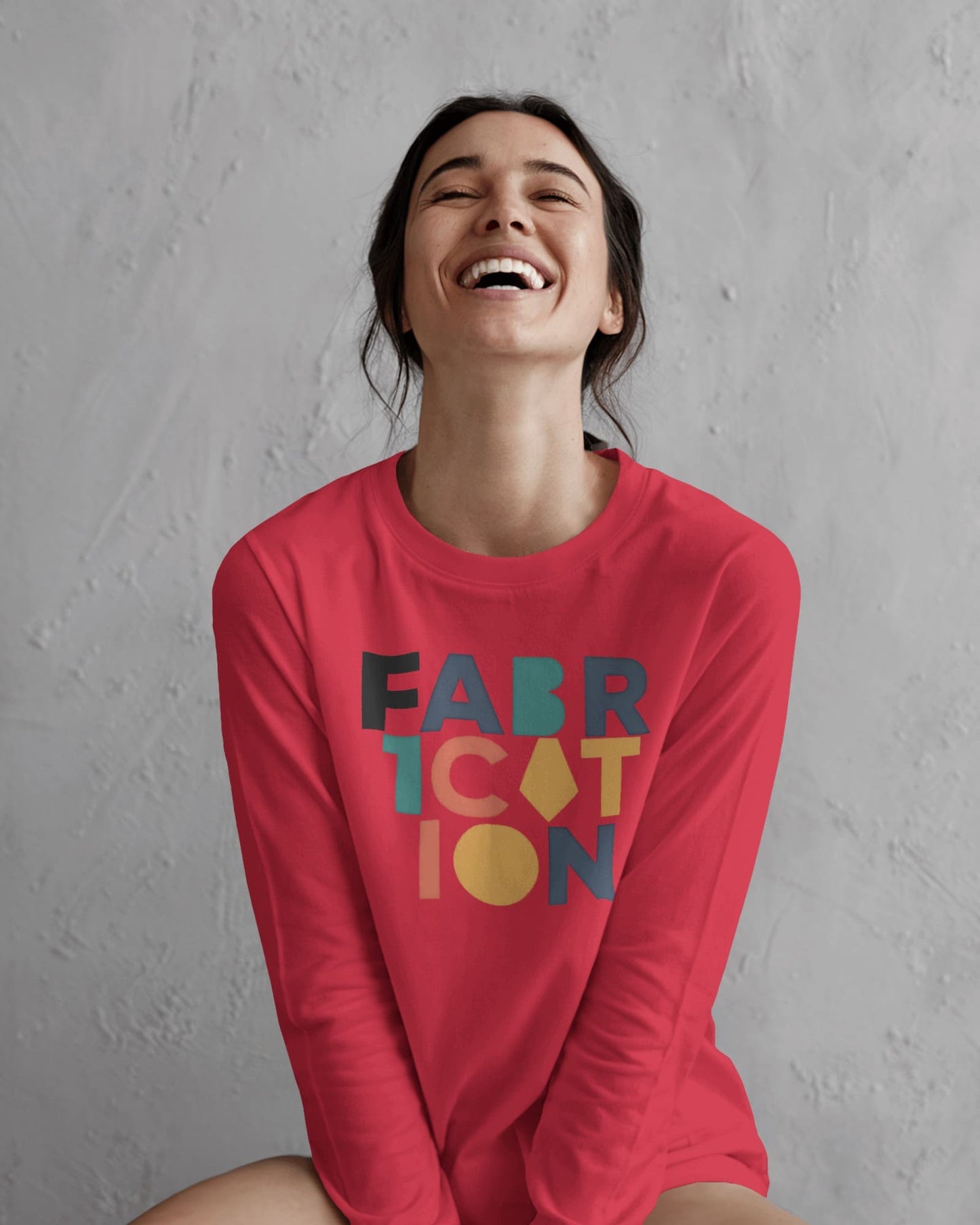 Fabrication word art- Women Full Sleeve T-shirt