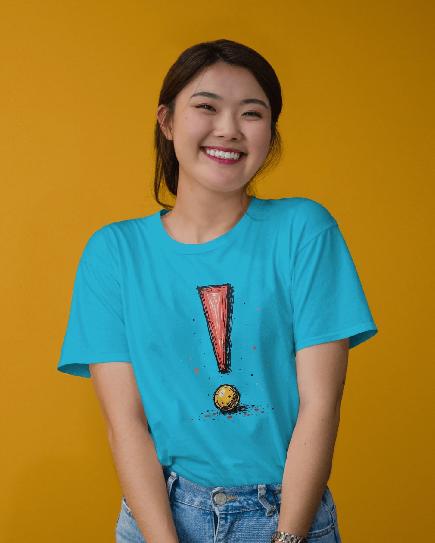 Exclamatory Mark- Women Half Sleeve Round Neck T- shirt