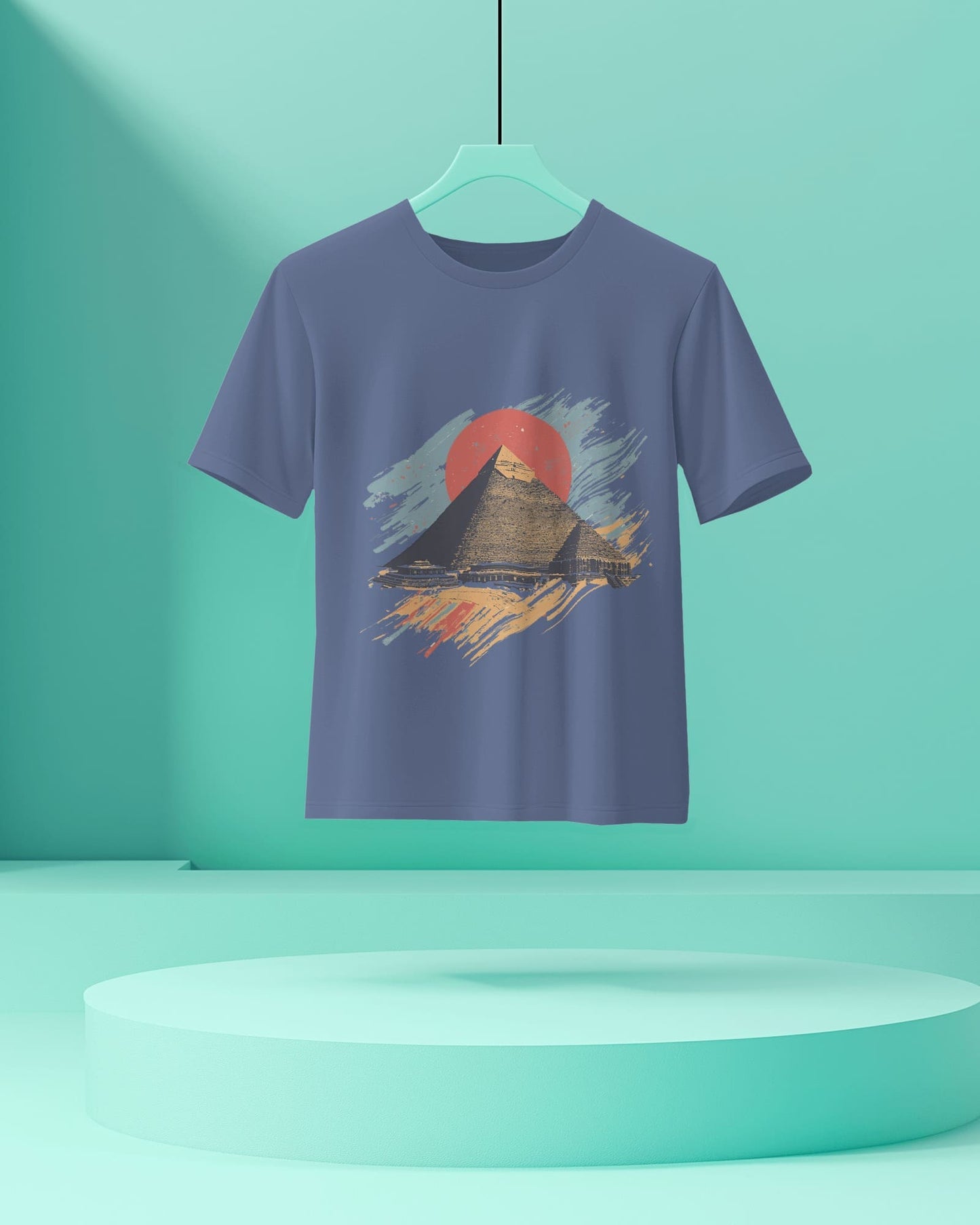 Pyramid- Men Half Sleeve Round Neck T-shirt