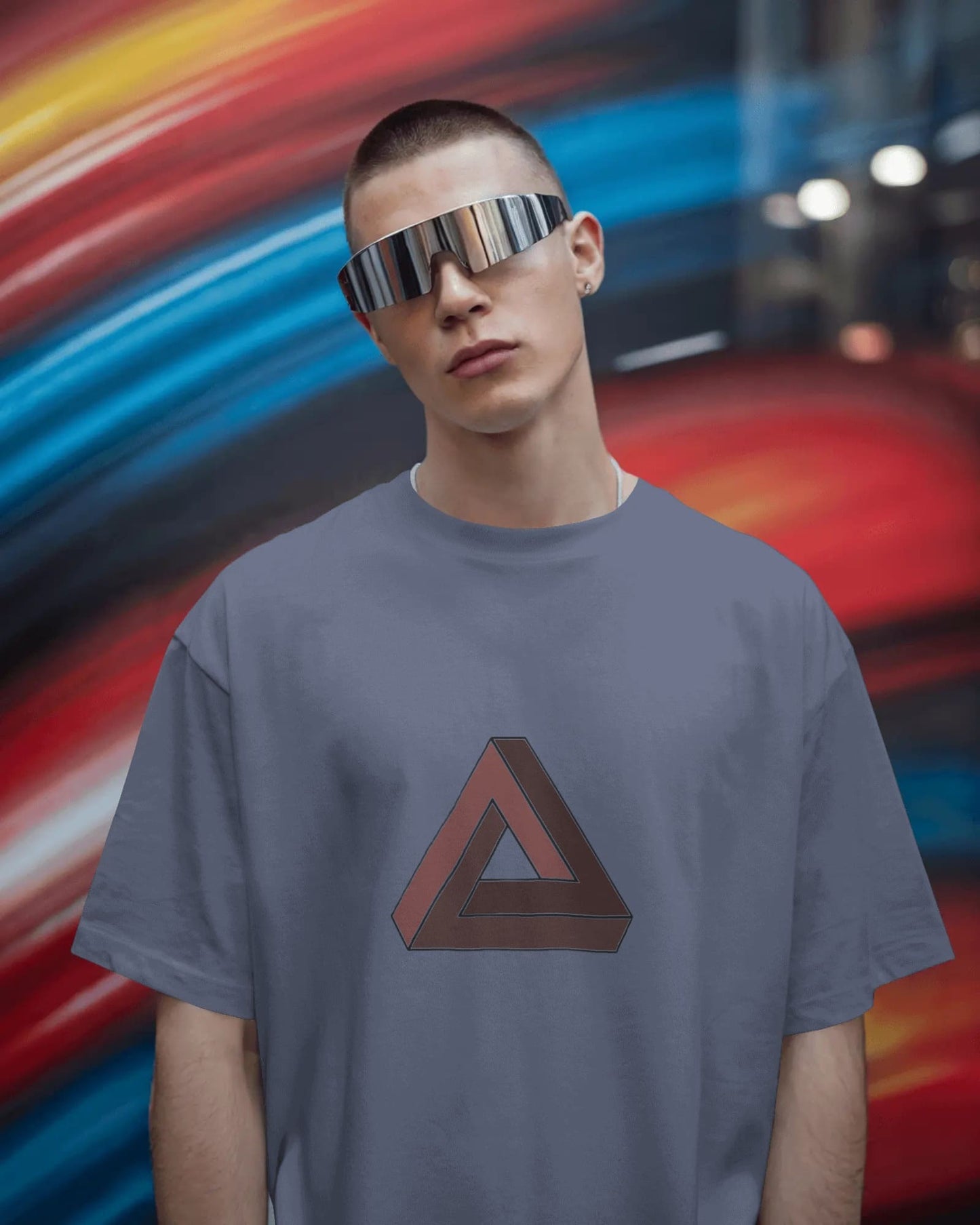 Infinite Triangle- Men Oversize T-shirt