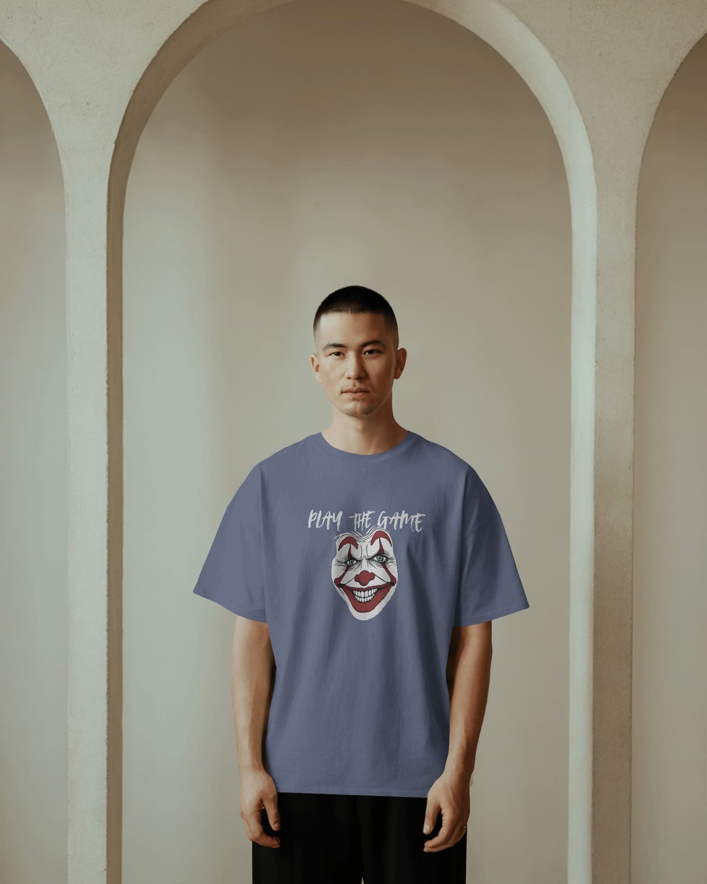 Clown- Play the Heart- Men Oversize T-shirt