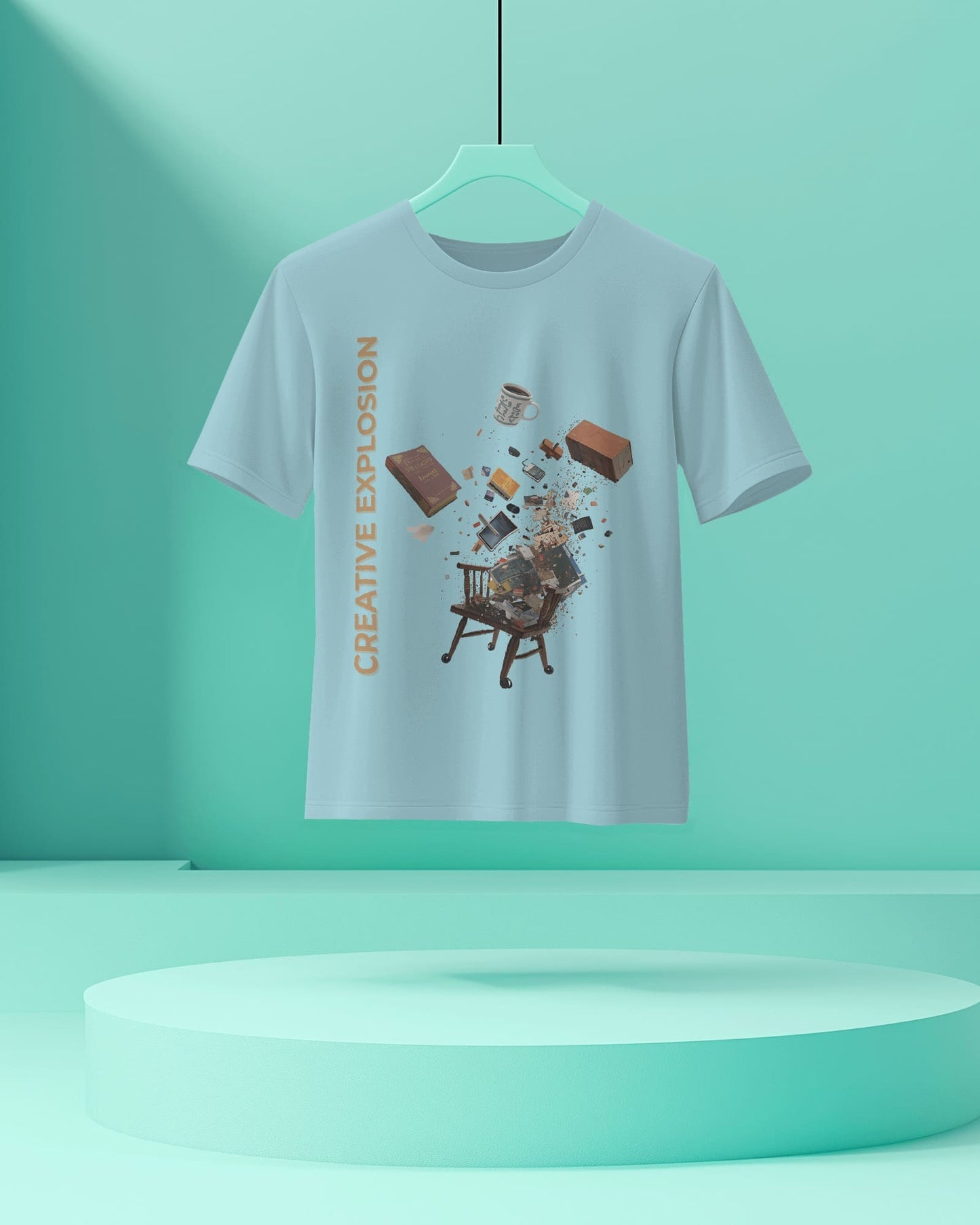 Creative Explosions- Men Half Sleeve Round Neck T-shirt