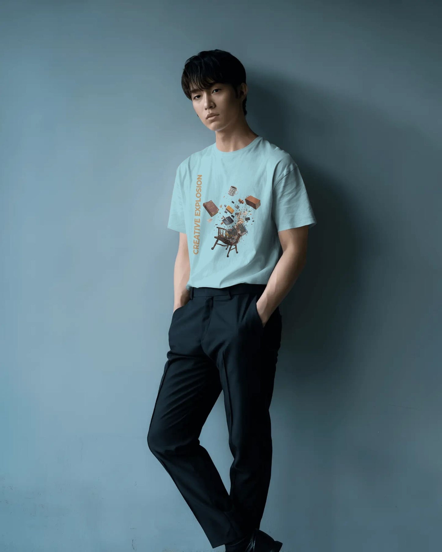 Creative Explosions- Men Half Sleeve Round Neck T-shirt