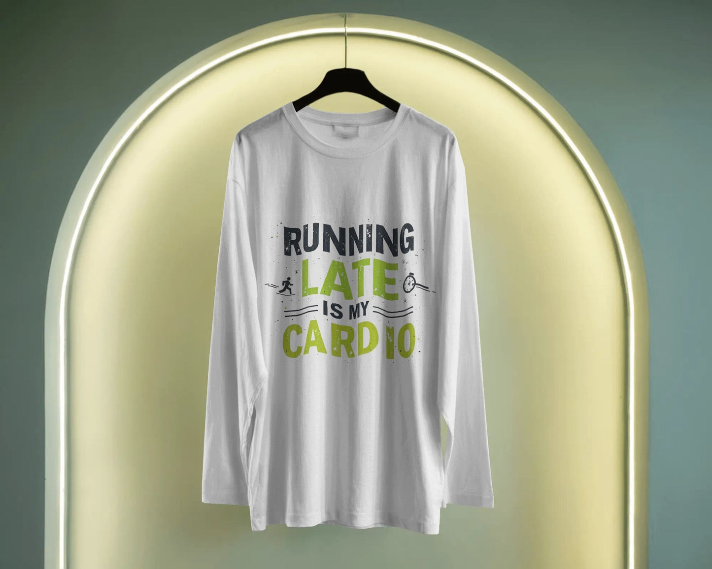 Running Late is my Cardio- Men Full Sleeve T-shirt
