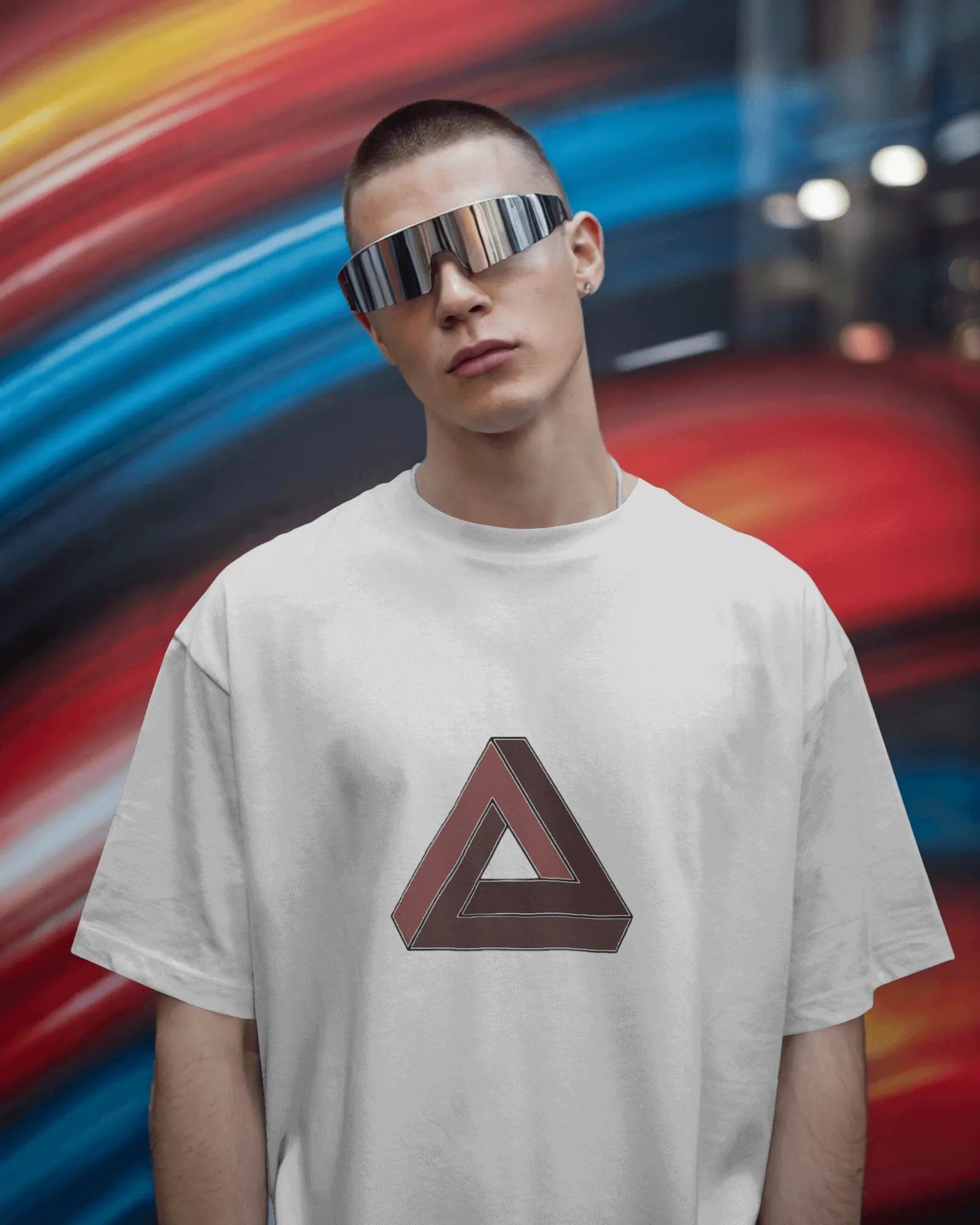 Infinite Triangle- Men Oversize T-shirt