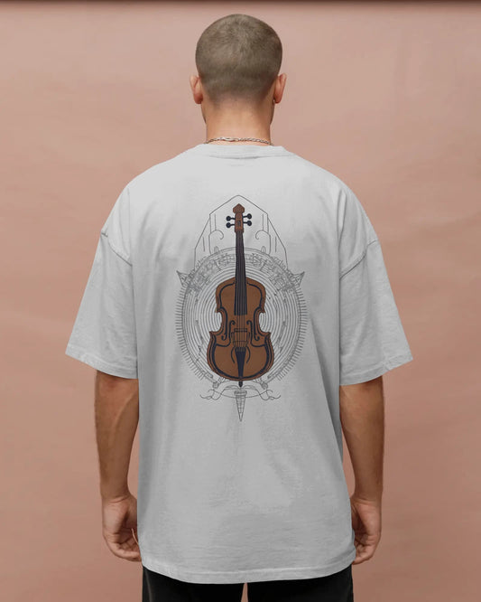 Violin Musical Notes-Men Oversize T-shirt